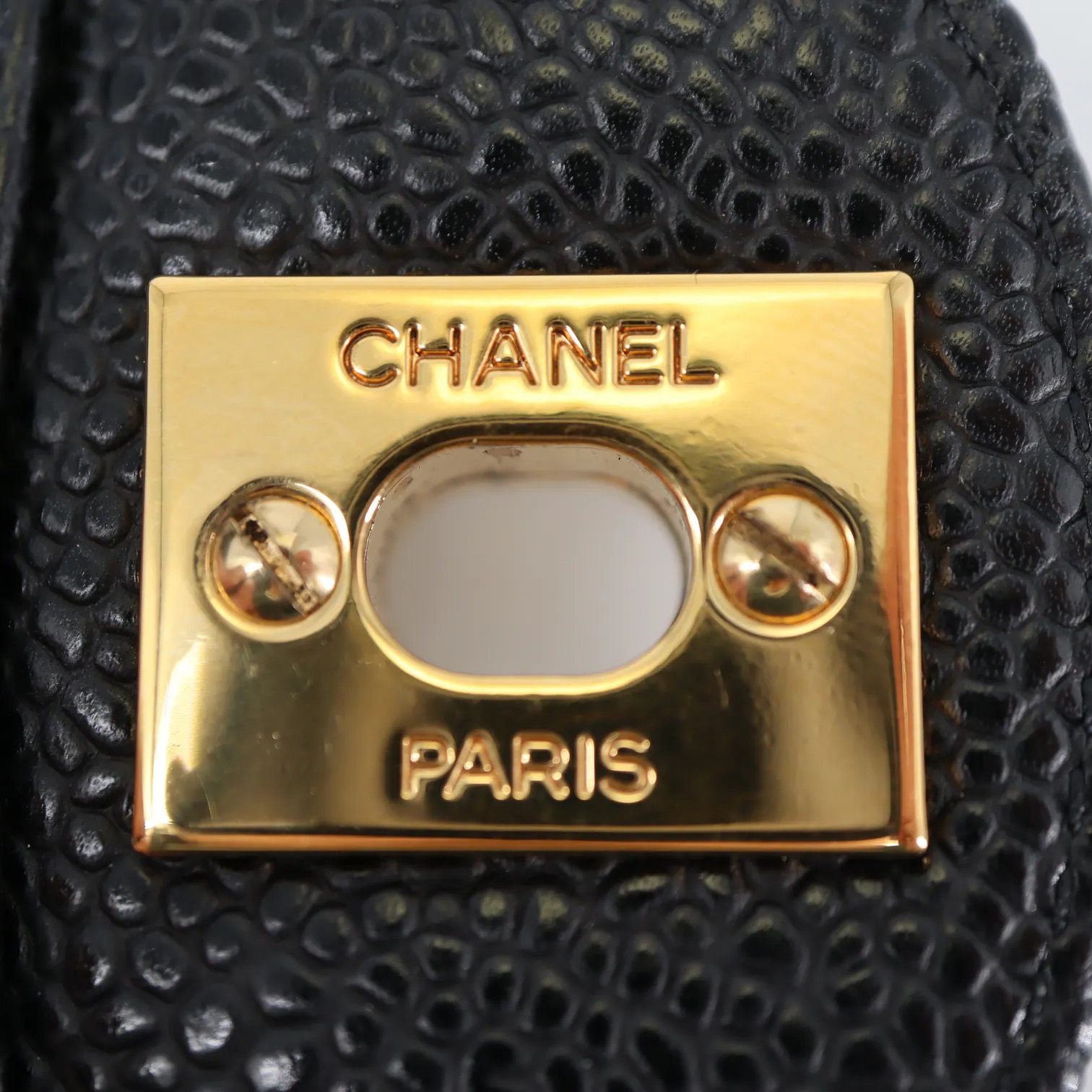 Chanel Matelasse Coco Mark Caviar Double Flap Chain Shoulder Bag