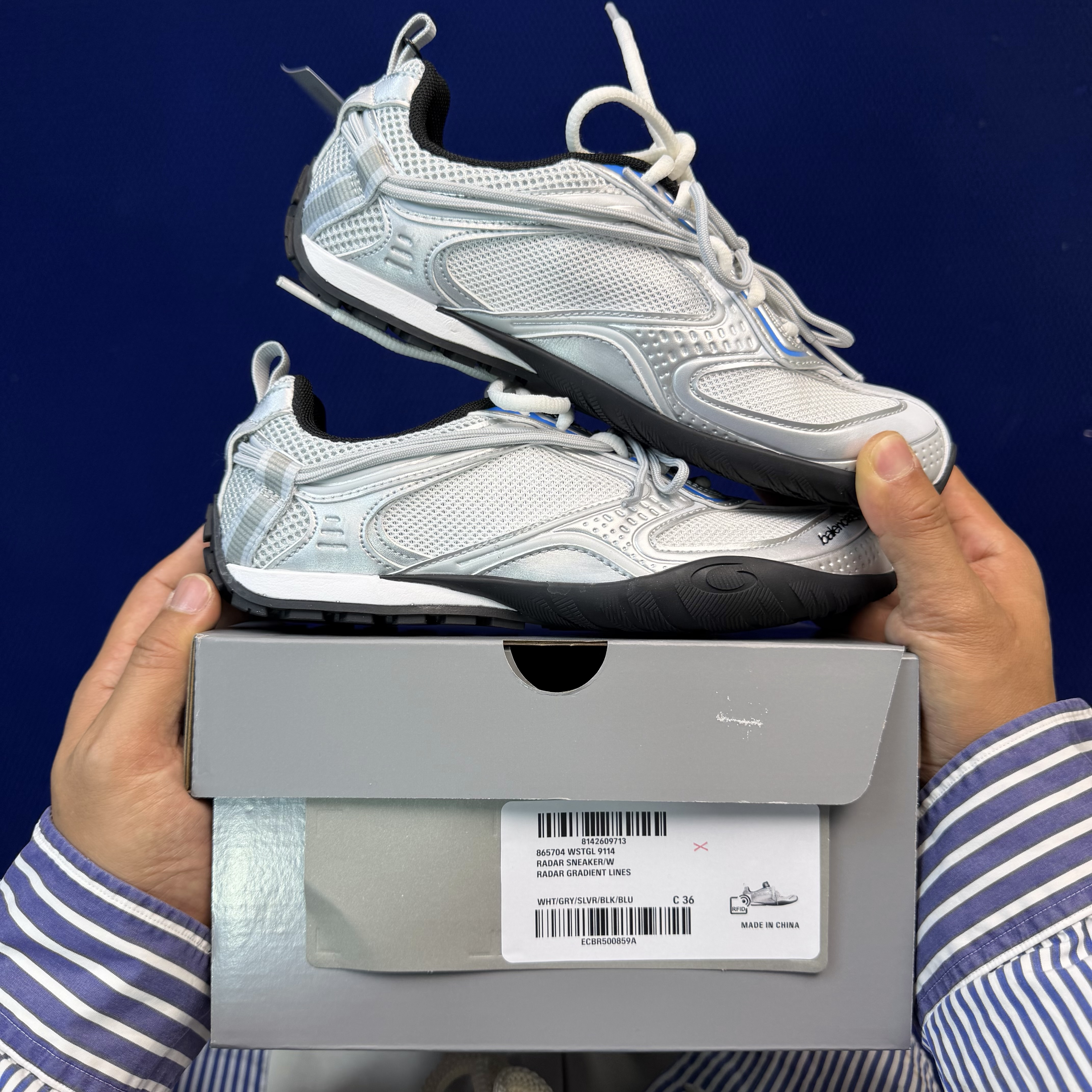 Balenciaga Radar Gradient Lines Sneaker