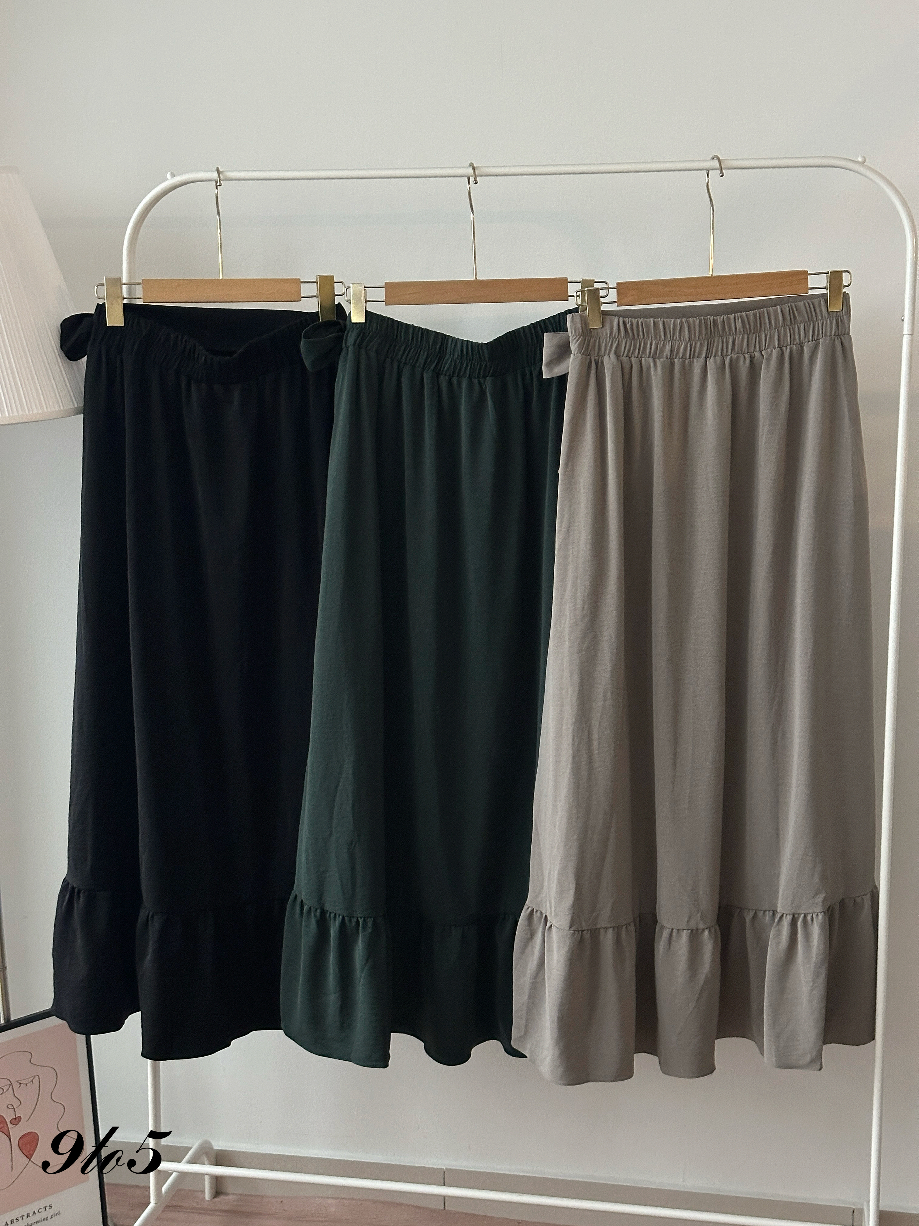 S2007 Ruffle Wrap Skirt - 3 Colors 