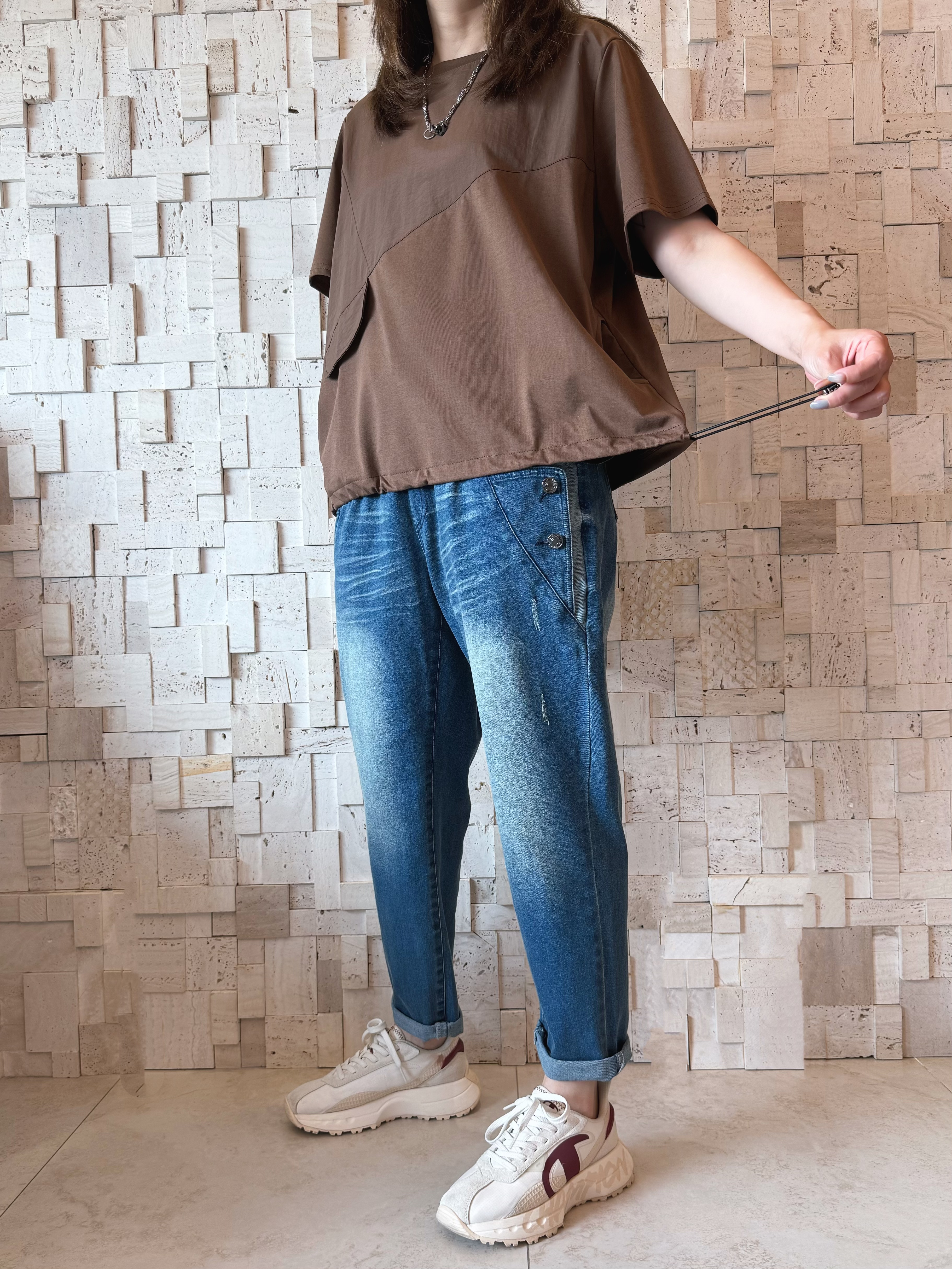 #2098 束帶拼布Top