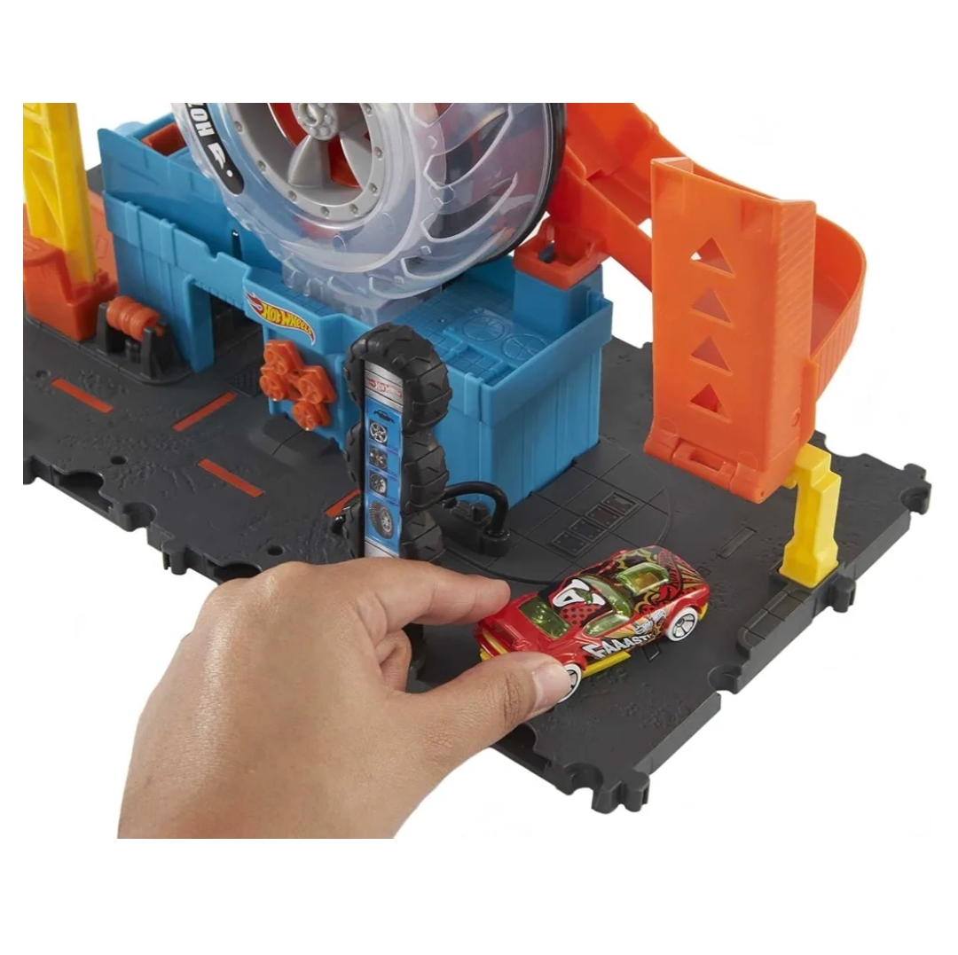Hot Wheels City Super Twist Tire Shop 賽車軌道套裝 輪胎店旋轉賽道 車仔軌道玩具 #HotWheels Hot Wheel HotWheel