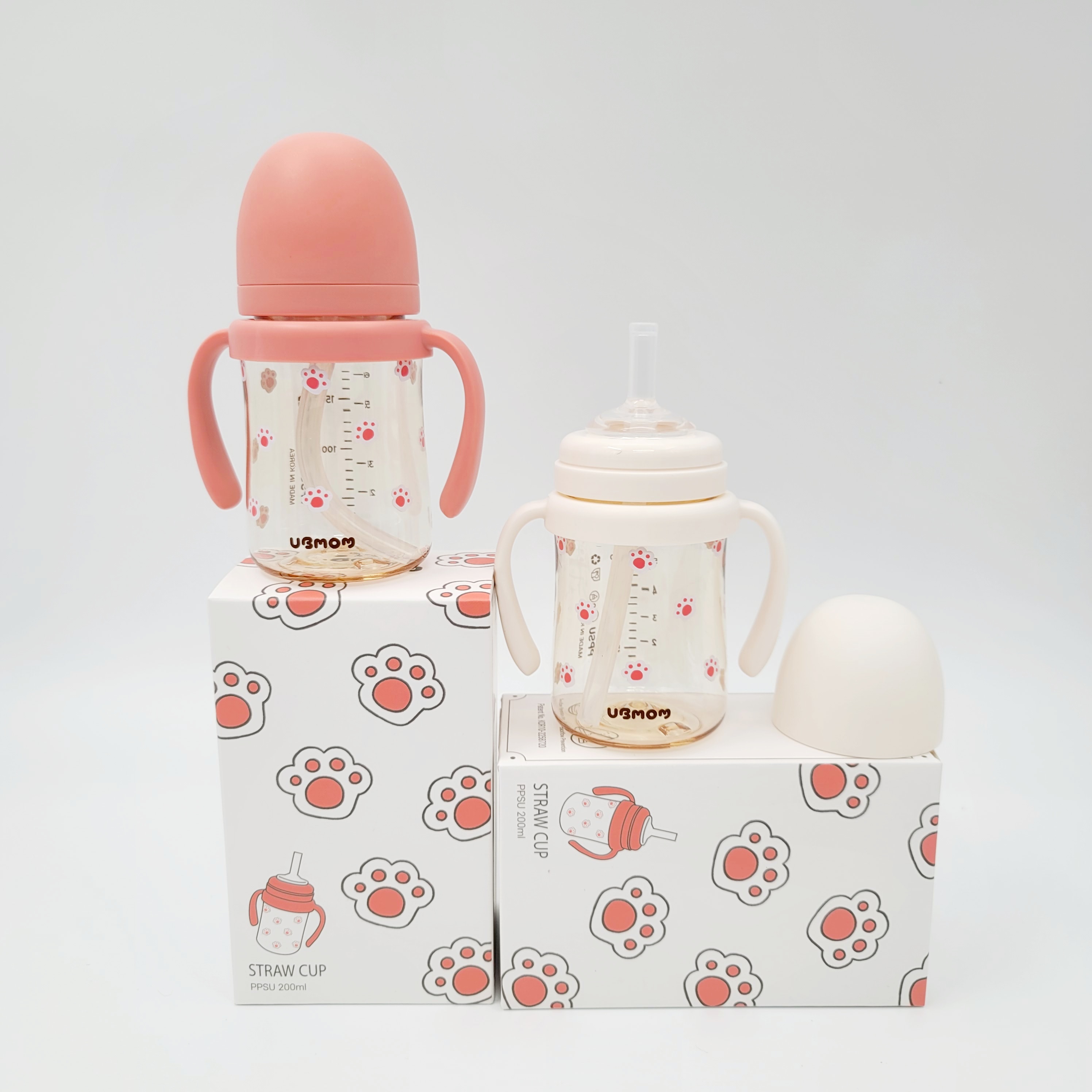 UBMOM 特別版可愛貓爪PPSU吸管杯-200ml