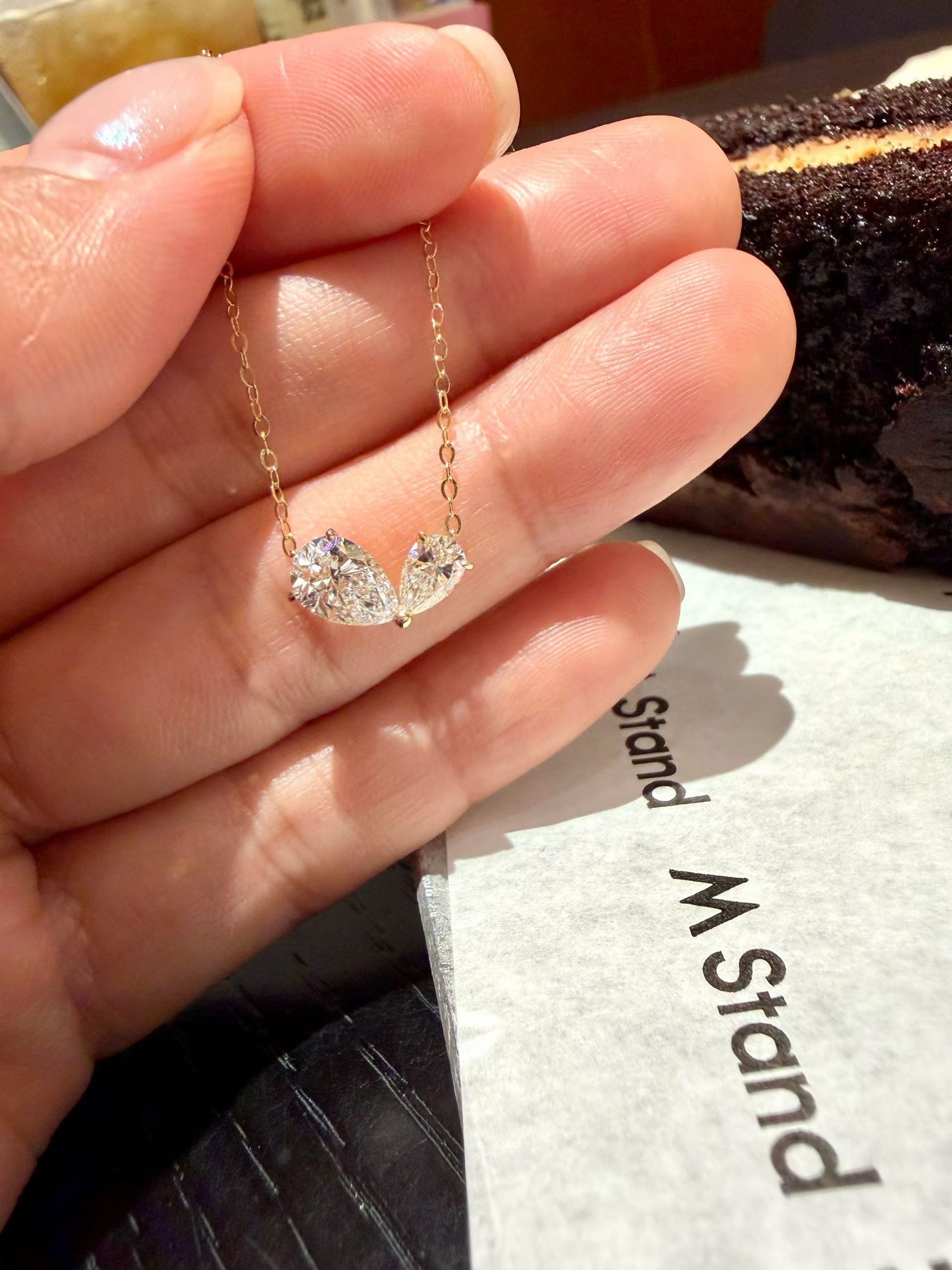 18K培育鑽石項鏈 D:0.81ct + d:0.32ct