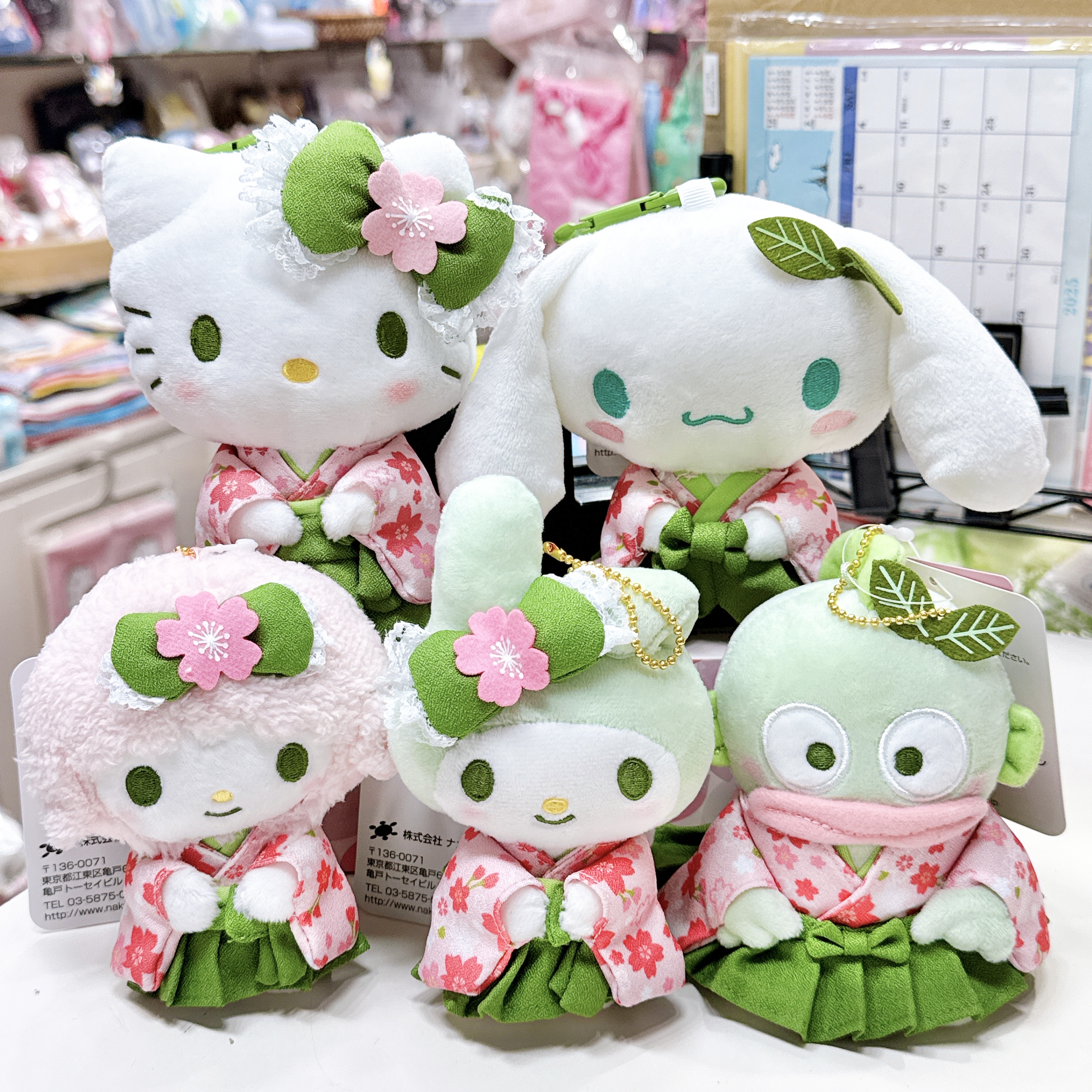 日本版Sanrio-抹茶着物 公仔掛飾/環保袋