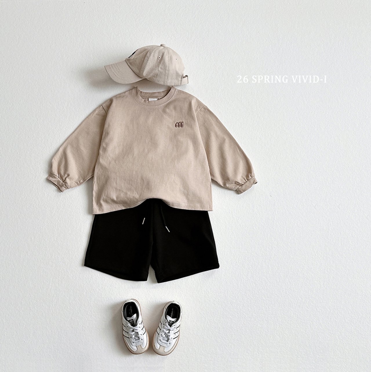 🌸預訂 韓國直送🌸🇰🇷VIVIDI四色M字刺繡寬鬆長袖上衣