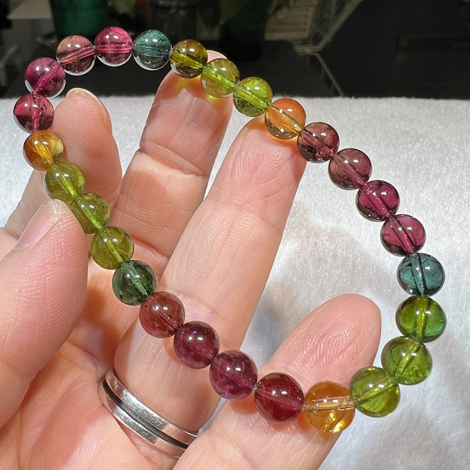 高品✨糖果碧璽手串 7mm+/- #CA0094