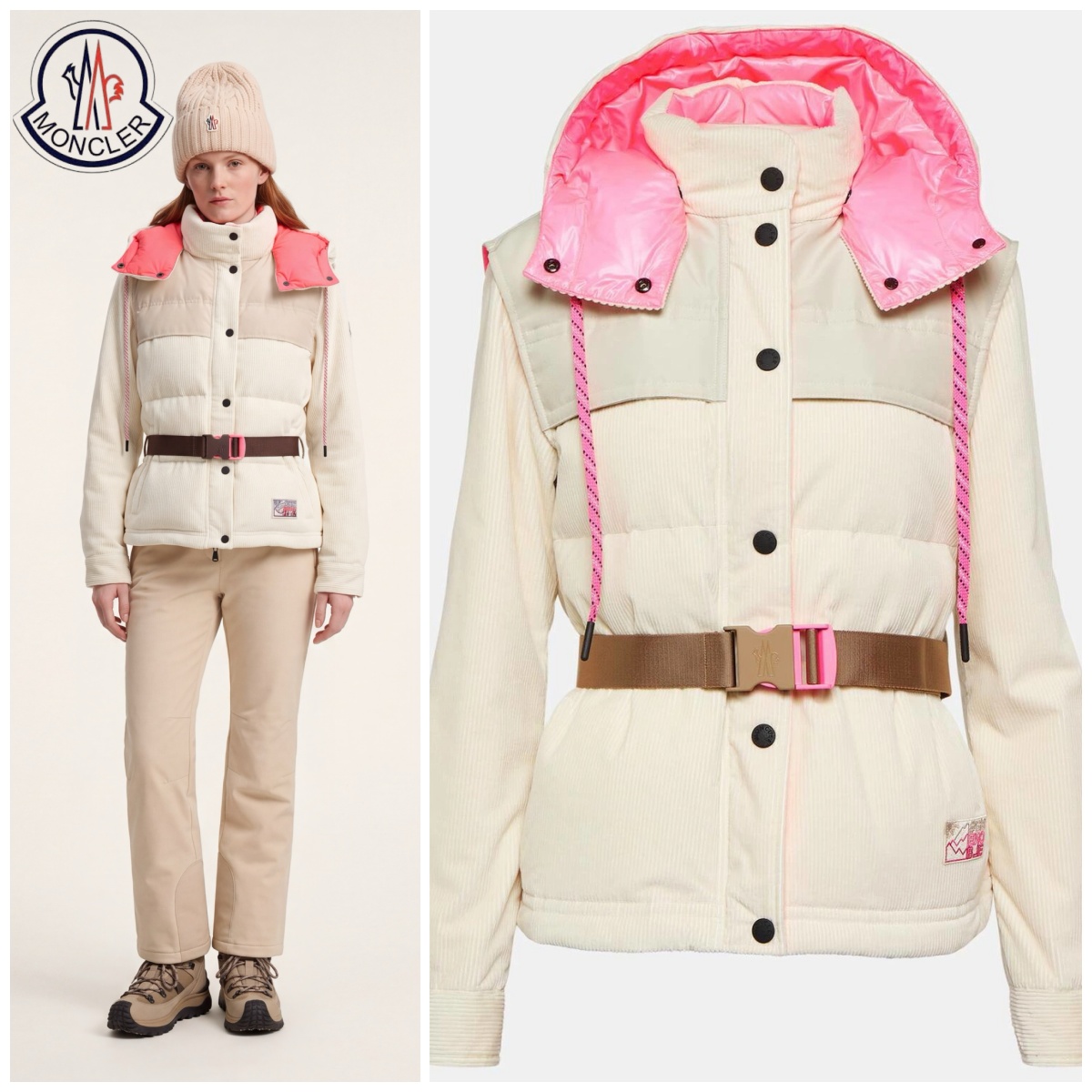 Moncler Grenoble Tetras Down Jacket 可拆袖短款連帽羽絨外套 