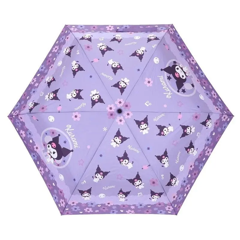 現貨🐱| Sanrio Kuromi 三節防風縮骨雨傘(鈦金屬色鋁桿 + 防風傘骨 + UV防護)