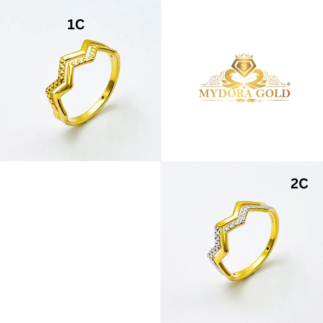 MYDORA Cincin Double Zig Zag (5G) l EMAS 916/22K