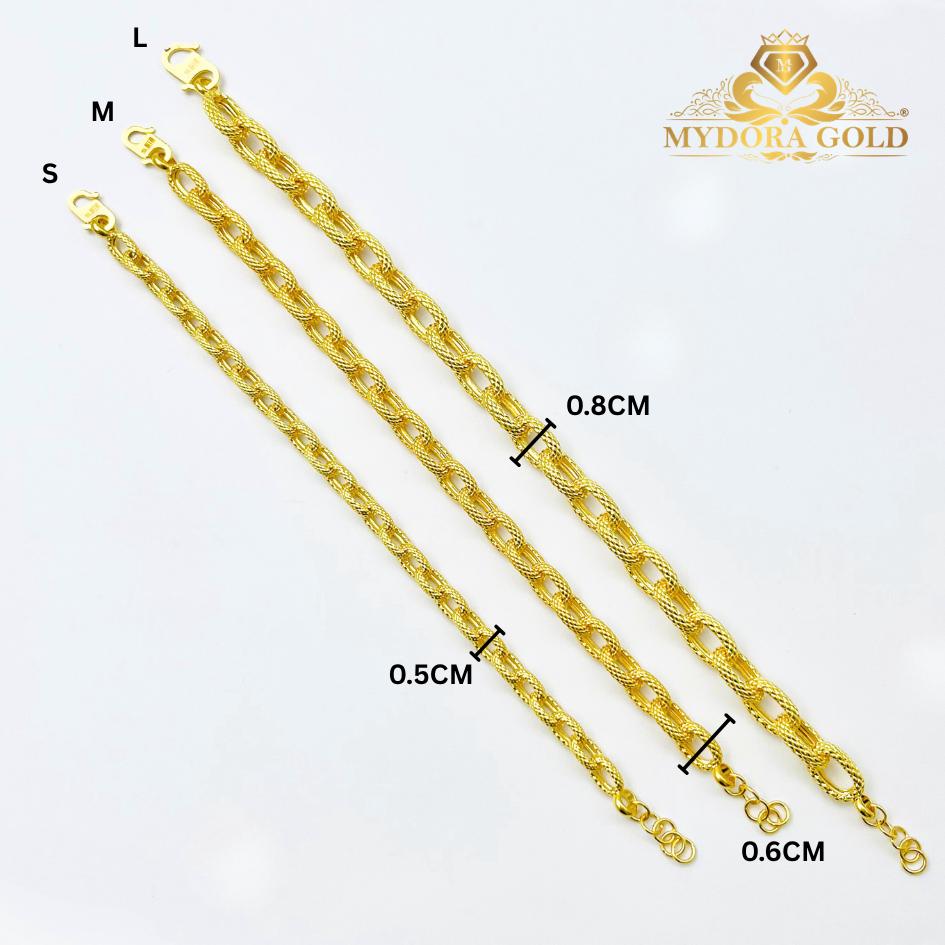 MYDORA Rantai Tangan Sauh Glam (5G) l EMAS 916/22K