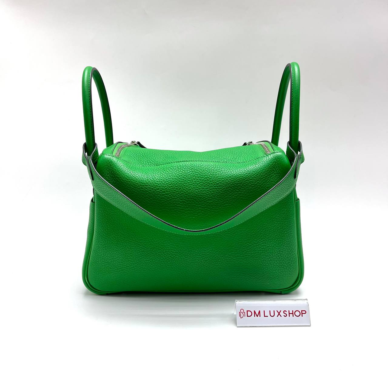Hermes Bamboo Green Lindy 30 PHW (Stamp Square R)