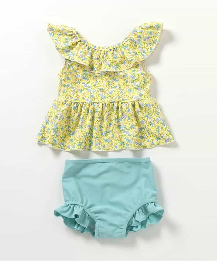 🇯🇵預訂 日本直送🇯🇵Apres les cours六色圖案印花荷葉邊後背V領分體泳衣