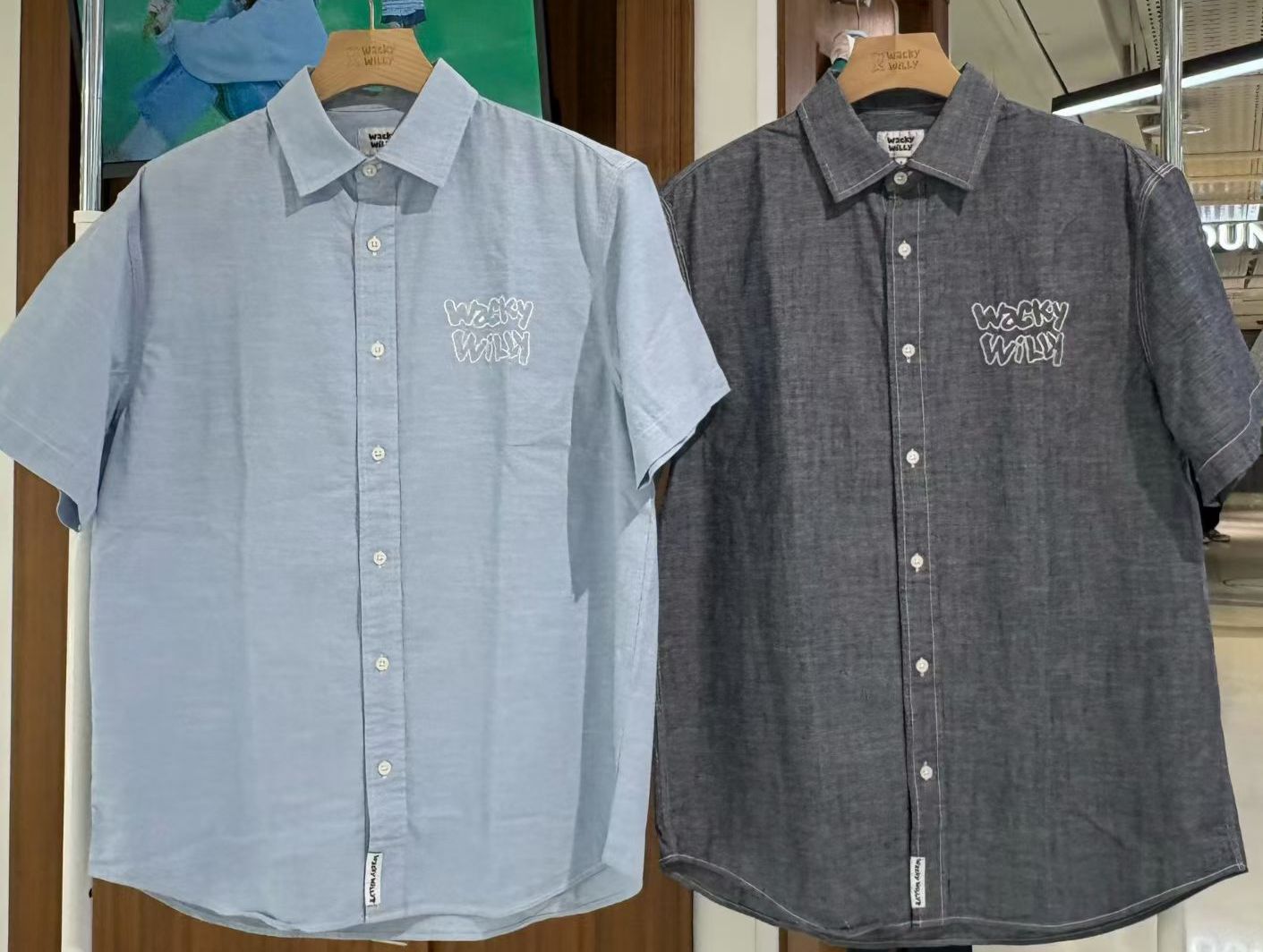 🌱​WACKY WILLY🌱 Denim 男女同款shirt 韓國連綫折扣💛 Size s -xL