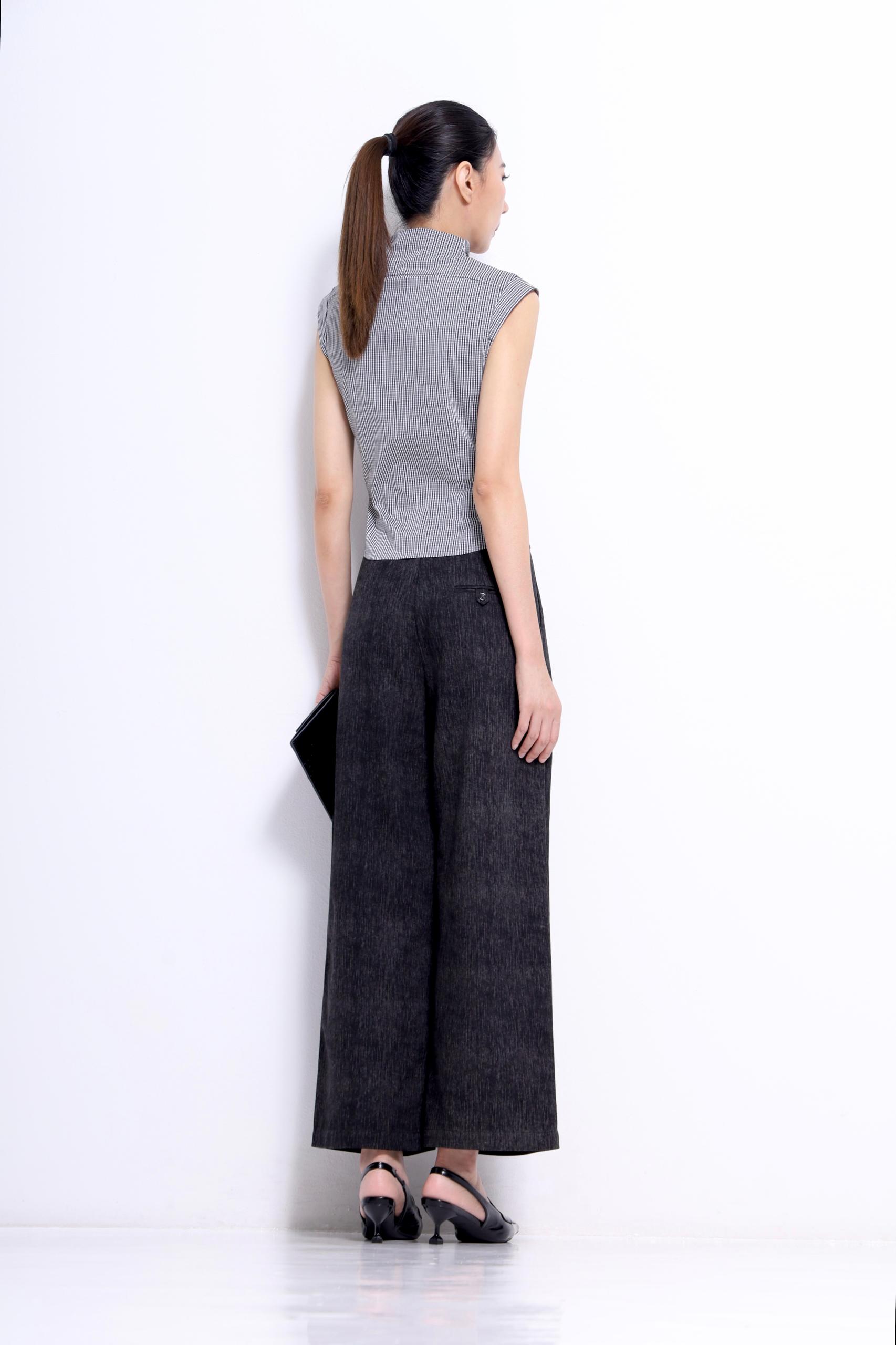 CP1645 PATTERNED STRAIGHT LEG TROUSER