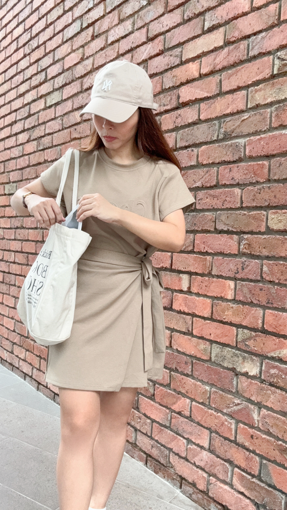 Cheers Letter Casual A-line Dress 美式复古休闲立体字母系带连衣裙(4 colours)