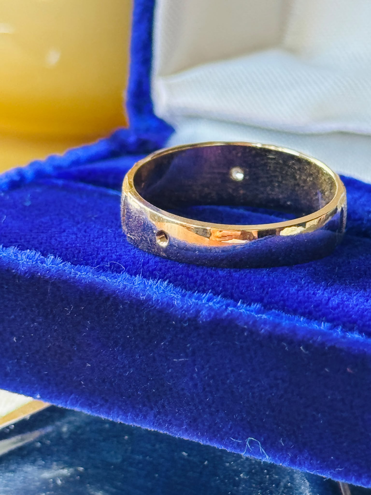 C.a. 1980s Art-Deco Inspired Golden Ring - HK size 20 (MT2622)