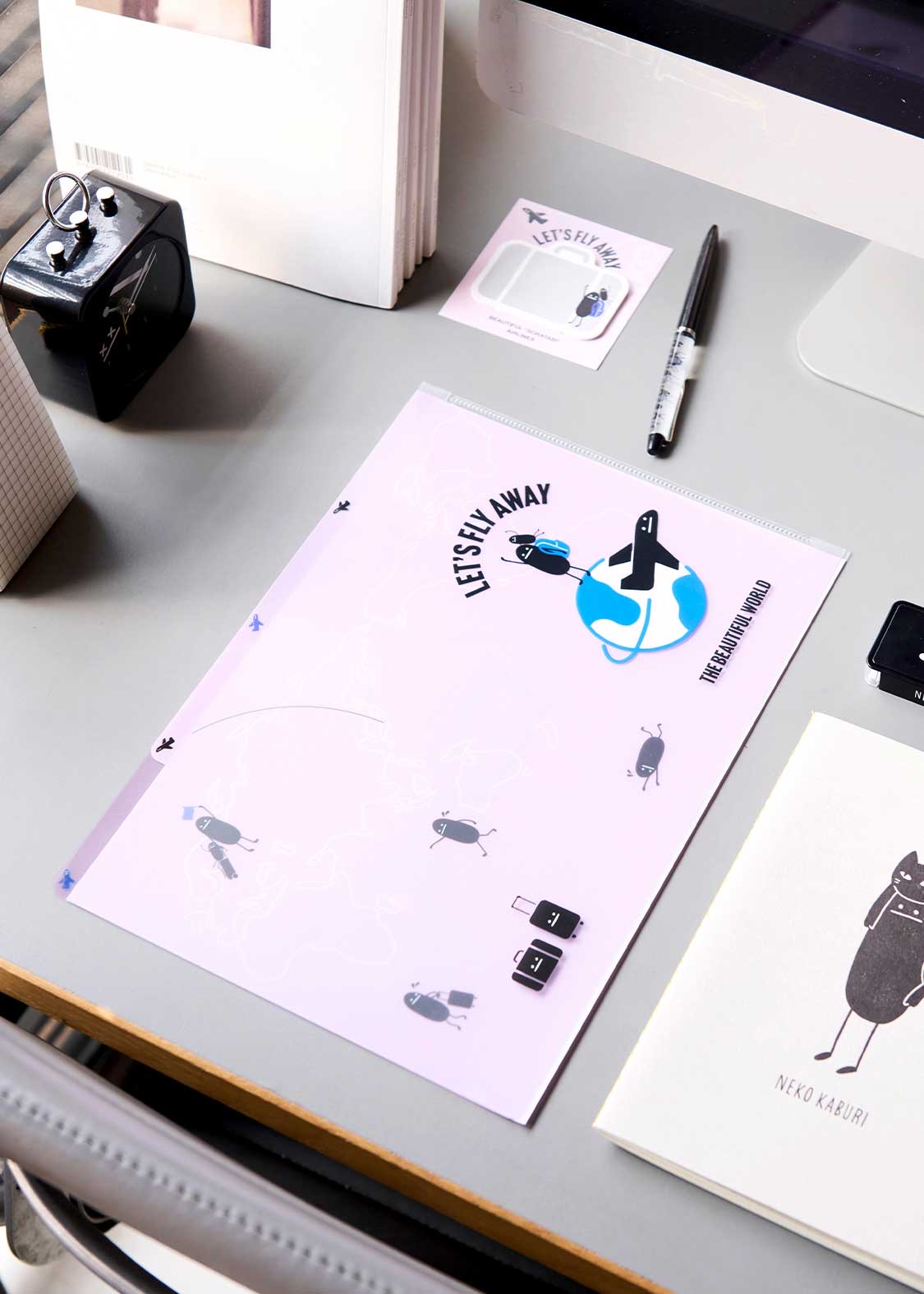 📦訂購 日本限定 graniph Beautiful Shadow A4 File 三層袋透明文件夾