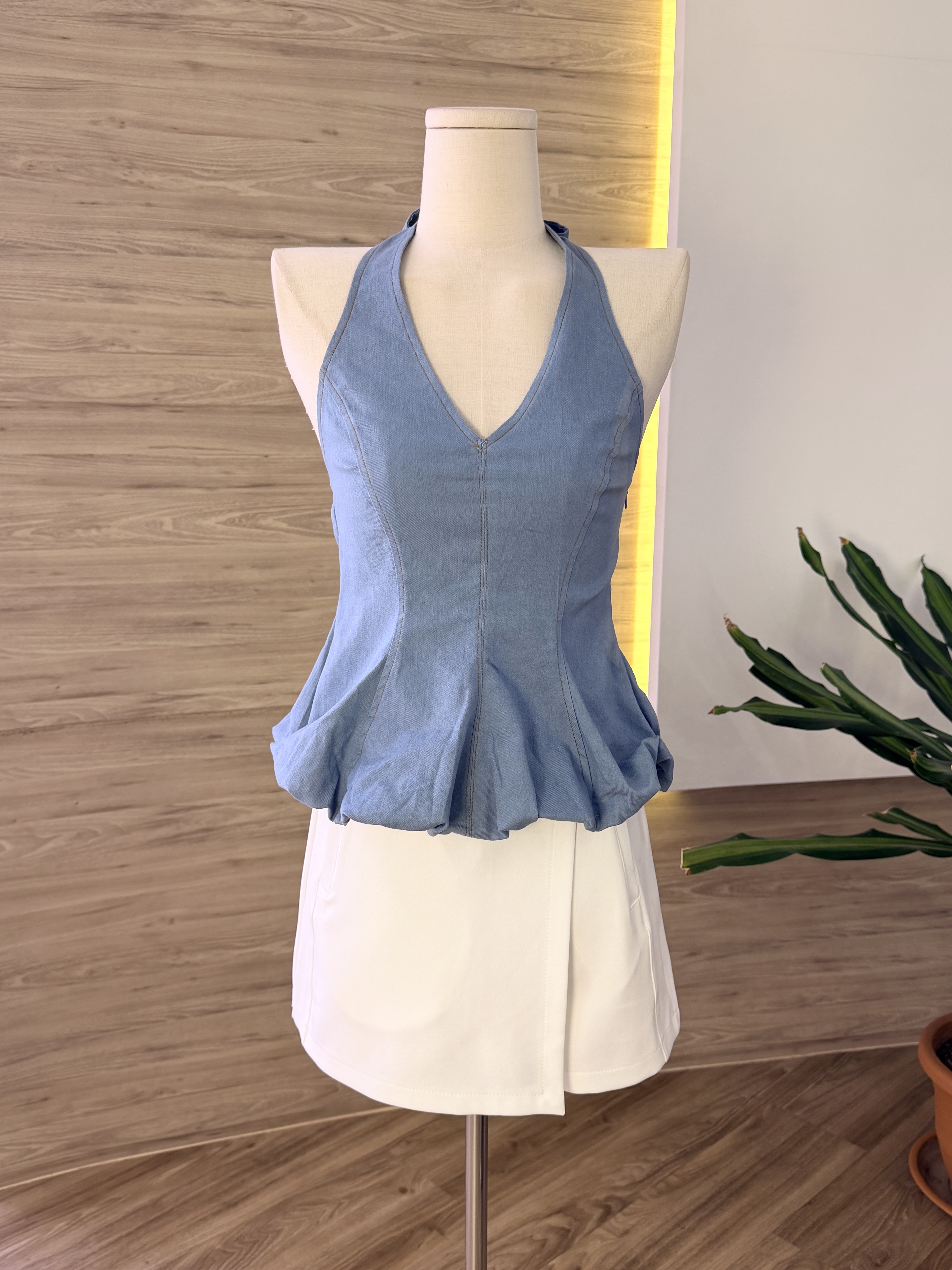 Arden Halter Bubble Top