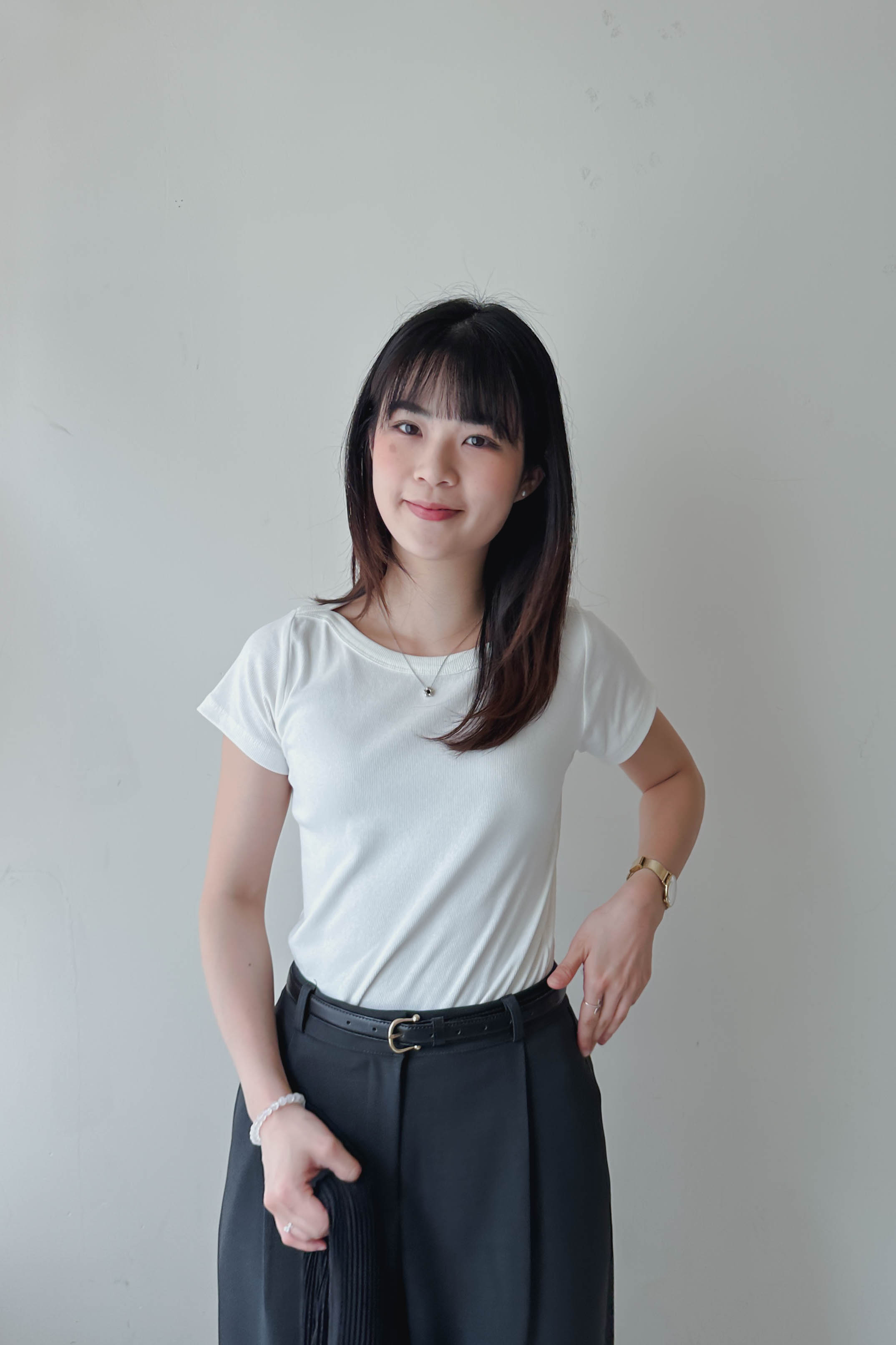 修身船領設計感Tee (兩色入)