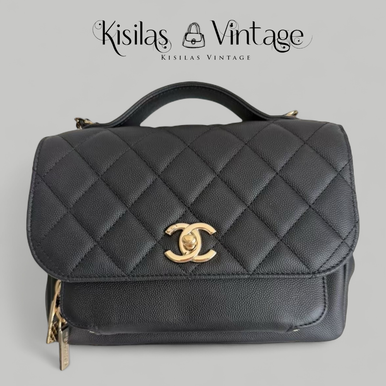 Chanel  Caviar Business Affinty 23cm