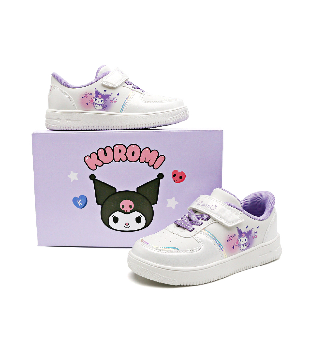 🇰🇷預訂 韓國直送🇰🇷Sanrio Kuromi人物印花魔術貼波鞋