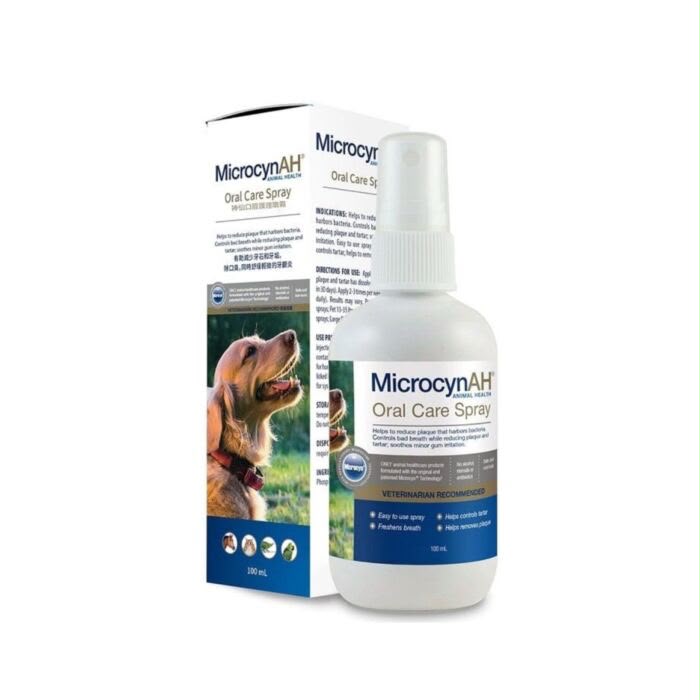 MicrocynAH 動物健康口腔護理噴劑 100毫升 - 獸醫推薦