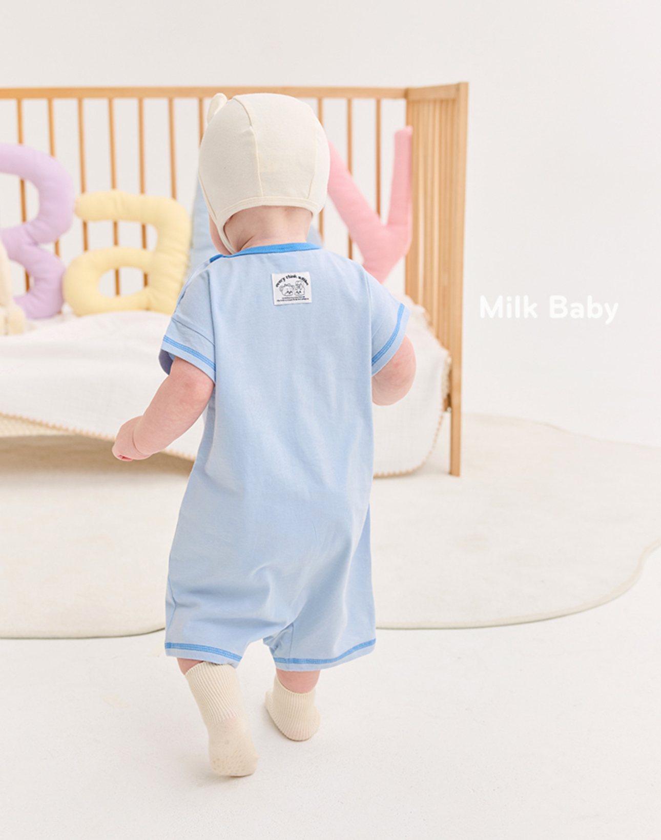 ☀️預訂 韓國直送☀️🇰🇷Milk Baby兩色可愛兔子小熊印花短袖連身衣