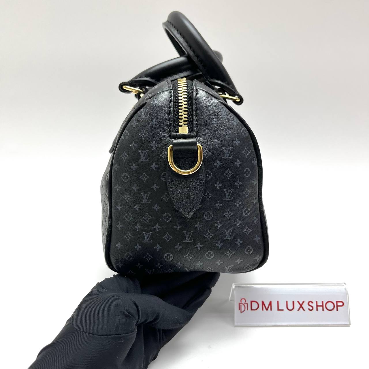 LV Black Calfskin Speedy 20 GHW