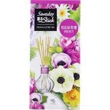 小林製藥（Kobayashi）推「Sawaday香薰棒」，是與知名花店「日比谷花壇」芳香花香
