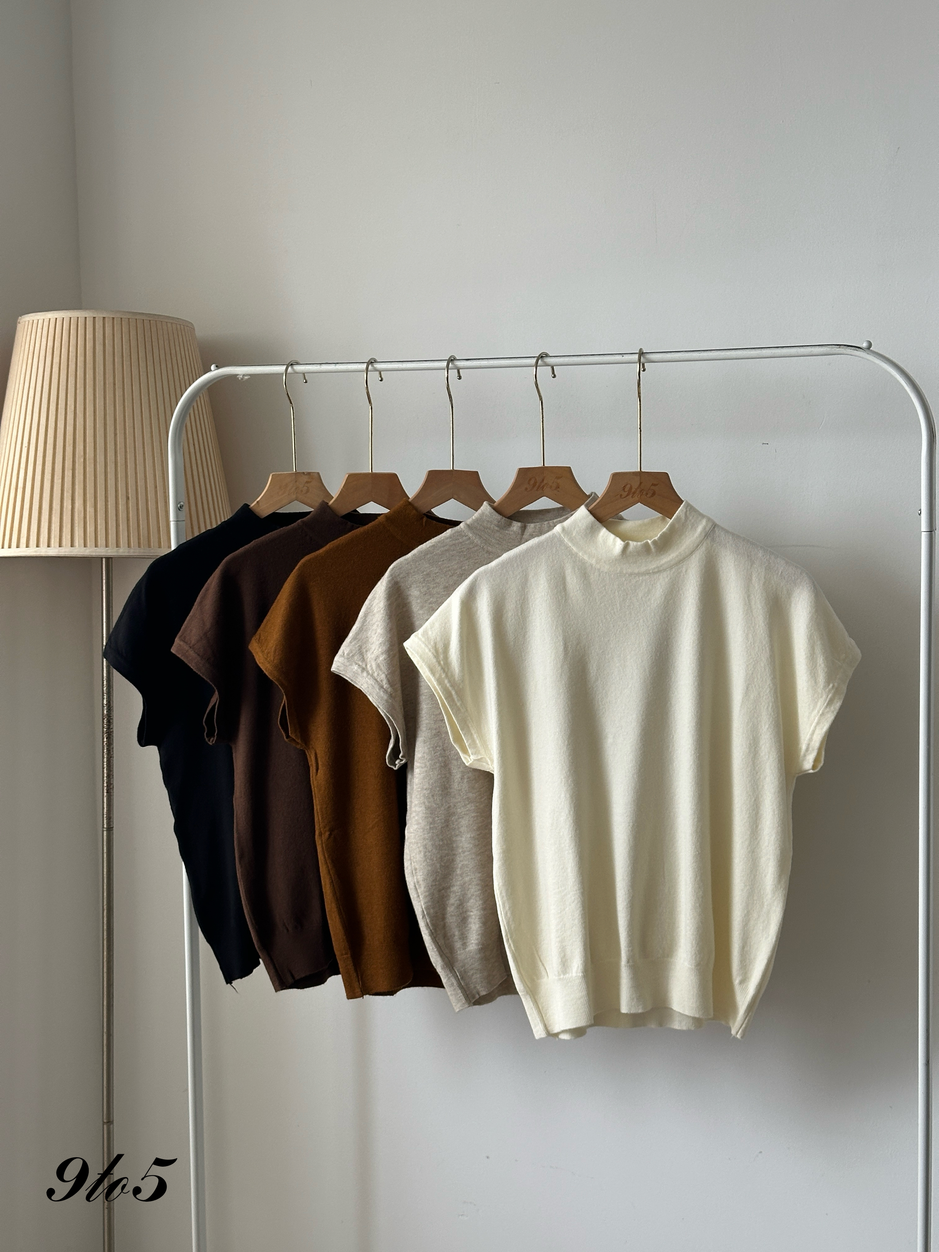 T3981 Mock Neck Knit Top - 5 Colors