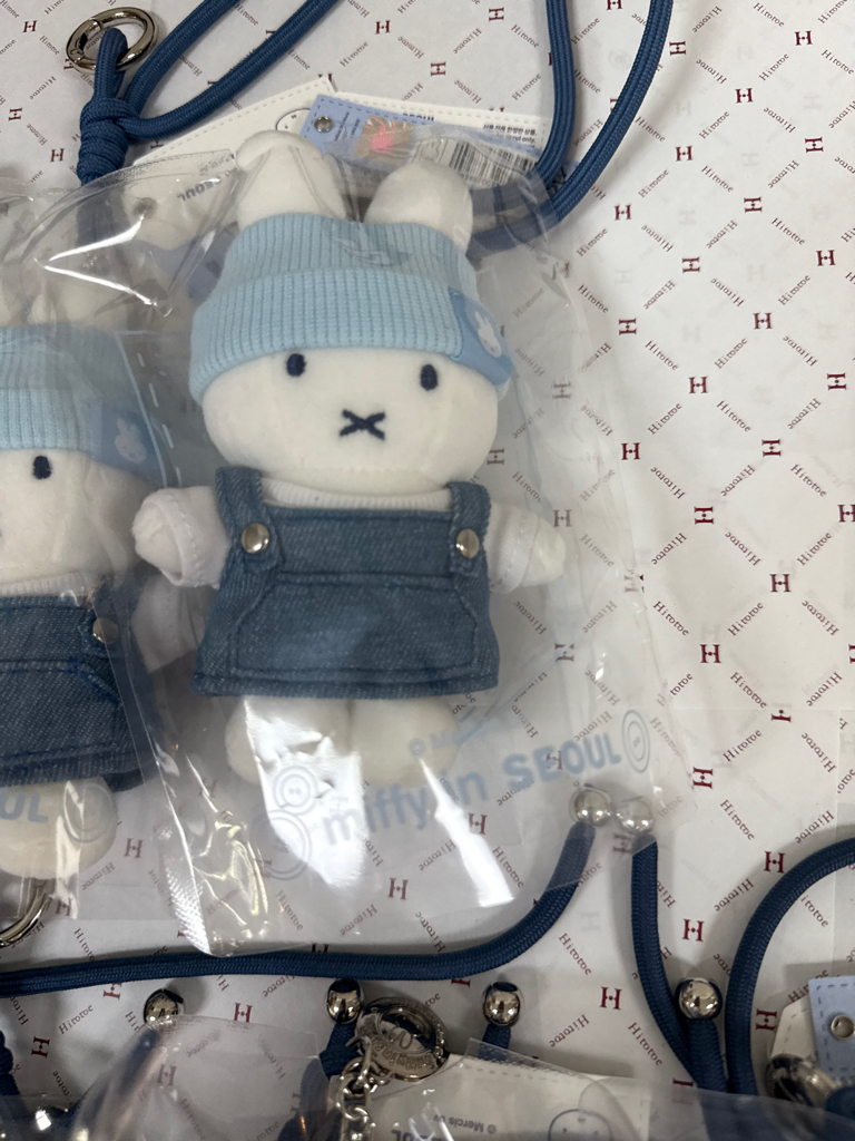 韓國直送 Miffy 韓國首爾限定 Denim牛仔布公仔掛件