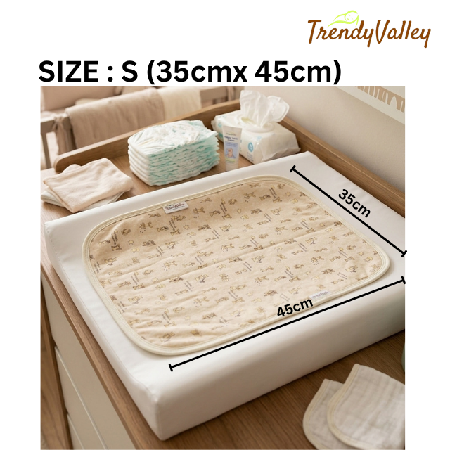 Trendyvalley Organic Cotton Baby Changing Mat Cover Mattress Bedding Protector