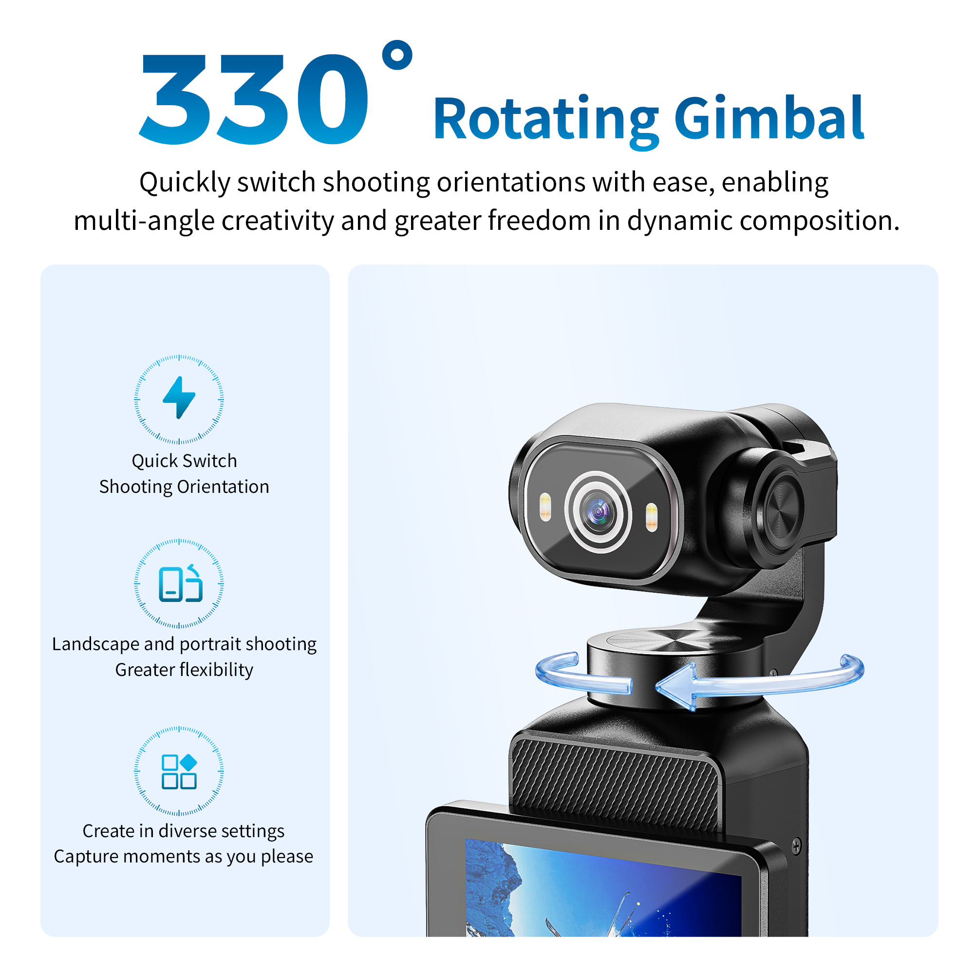 A5 5K 便攜式穩定雲台相機 Pocket Cam (預購產品)