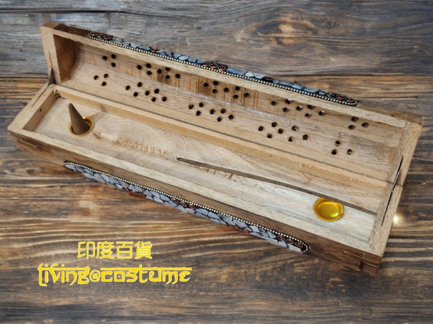 印度手工木製香盒