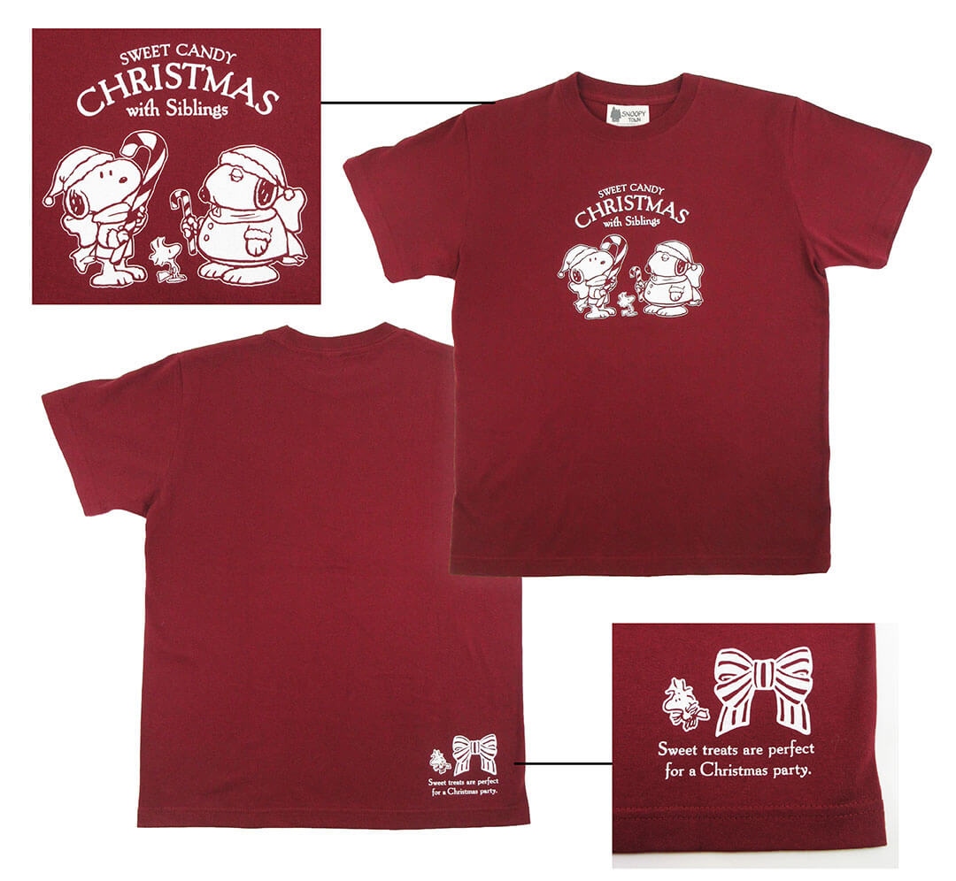 🌸 【預訂】短袖TEE - Snoopy Christmas 2026"SWEET CANDY CHRISTMAS with Siblings"