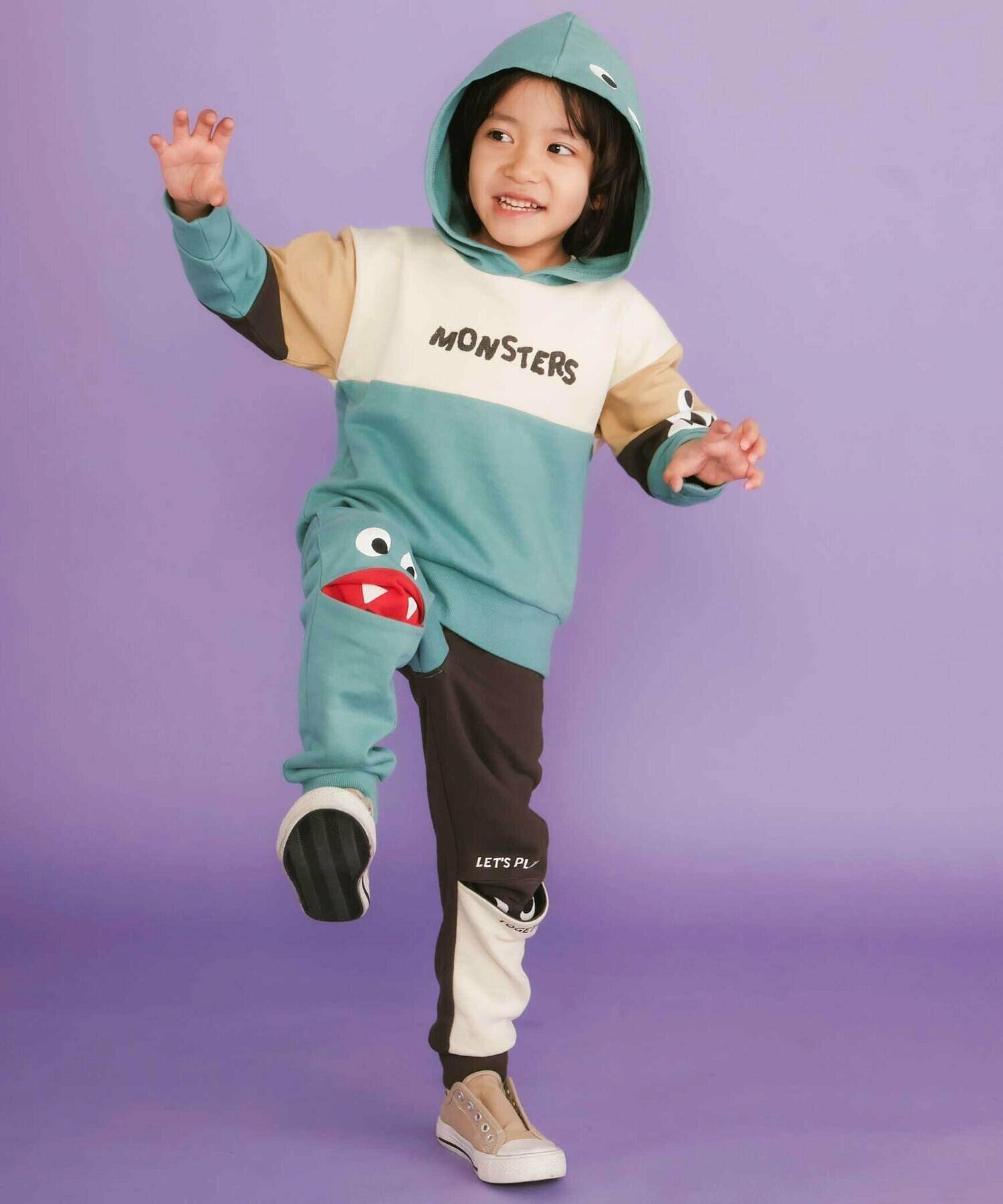 🆕【⭐訂購⭐】 🇯🇵日本直送 🌀撞色俏皮怪獸捉迷藏長褲［2款選］ 🌀[ELBA-0188][260304]