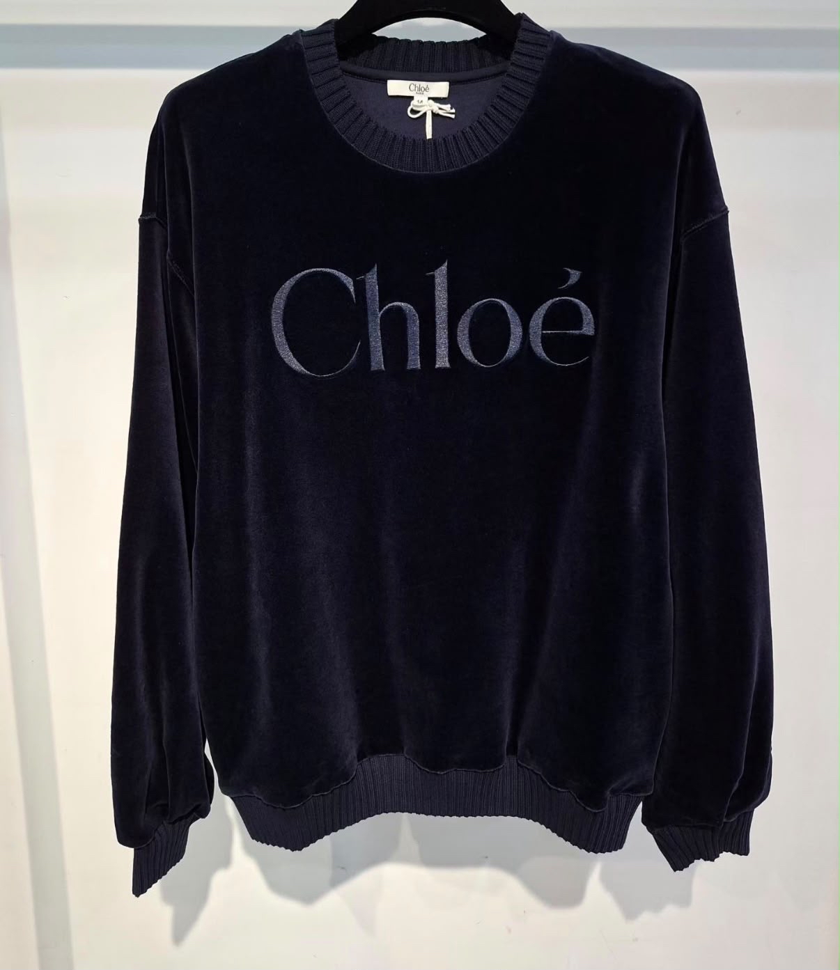 Chloe Logo刺繡絲絨衛衣 (14y)