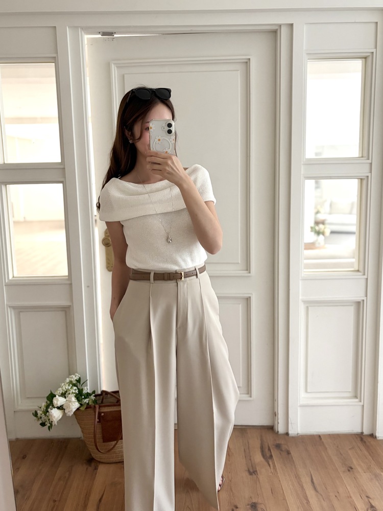 [輕薄!] Summer Timeless Rayon Pants (Light Beige)