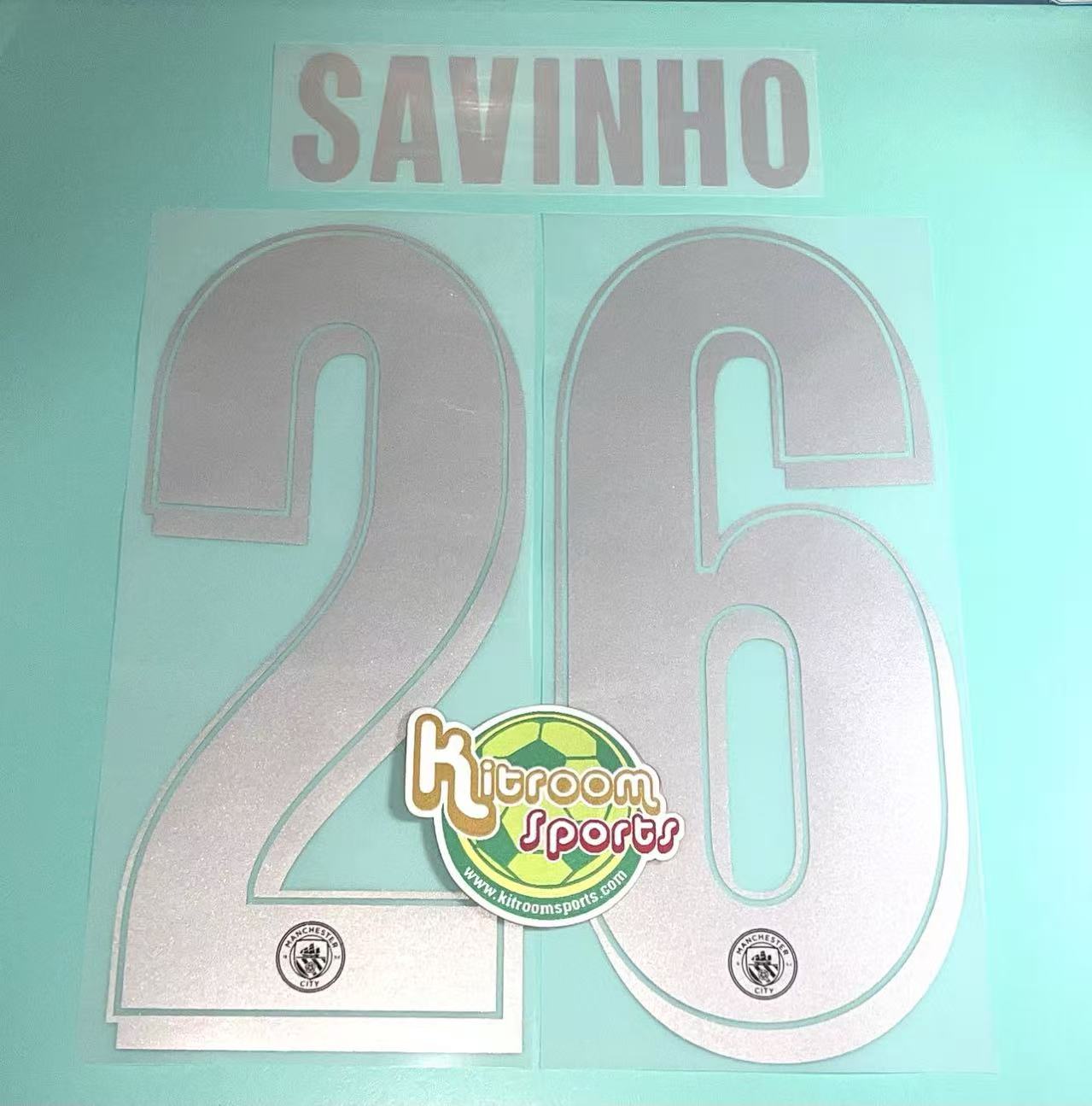 2025-26 Manchester City Away UCL Nameset #26 SAVINHO