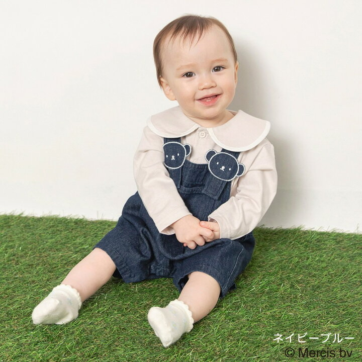 🇯🇵預訂 日本直送🇯🇵Branshes x Miffy系列Boris人物刺繡貼花吊帶連身褲