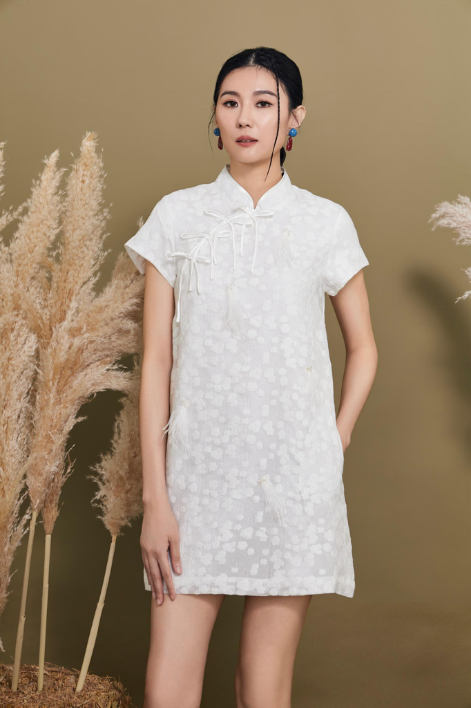 CD2167 Ethereal Blossom Qipao Dress