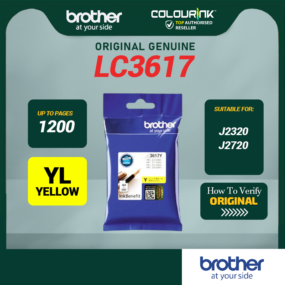 Brother Original Genuine LC3617 Combo Set BKCMY for MFC-J2330DW MFC-J2730DW MFC-J3530DW MFC-J3930DW lc-3617 lc3619xl