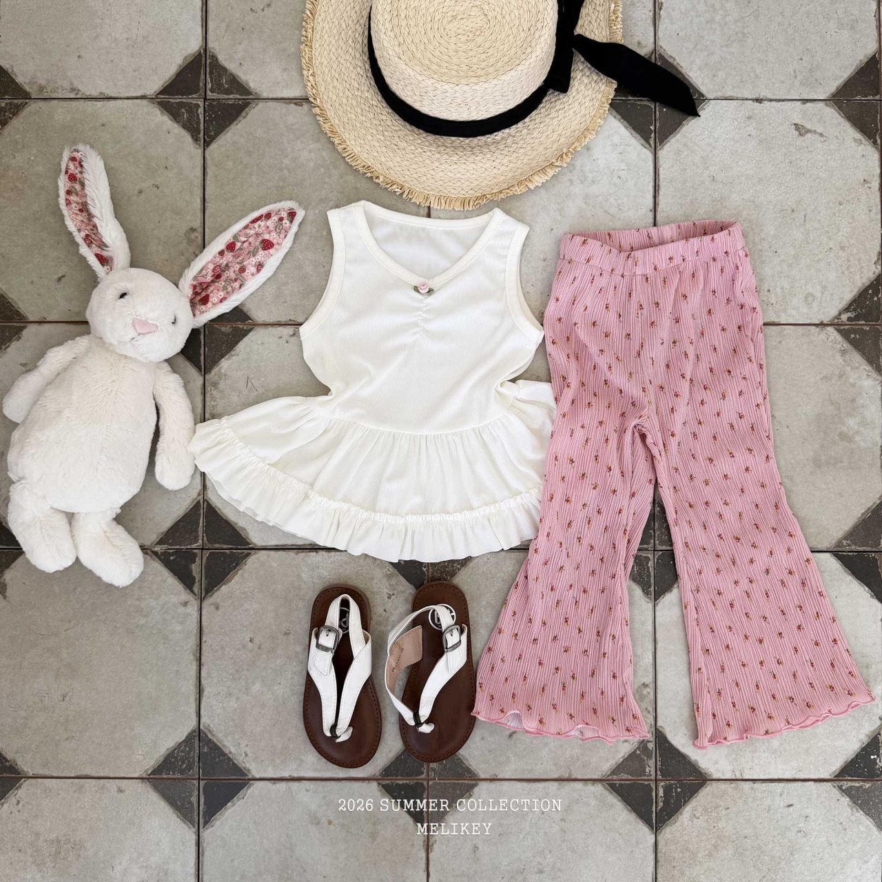 Rose Frill Sleeveless Tee