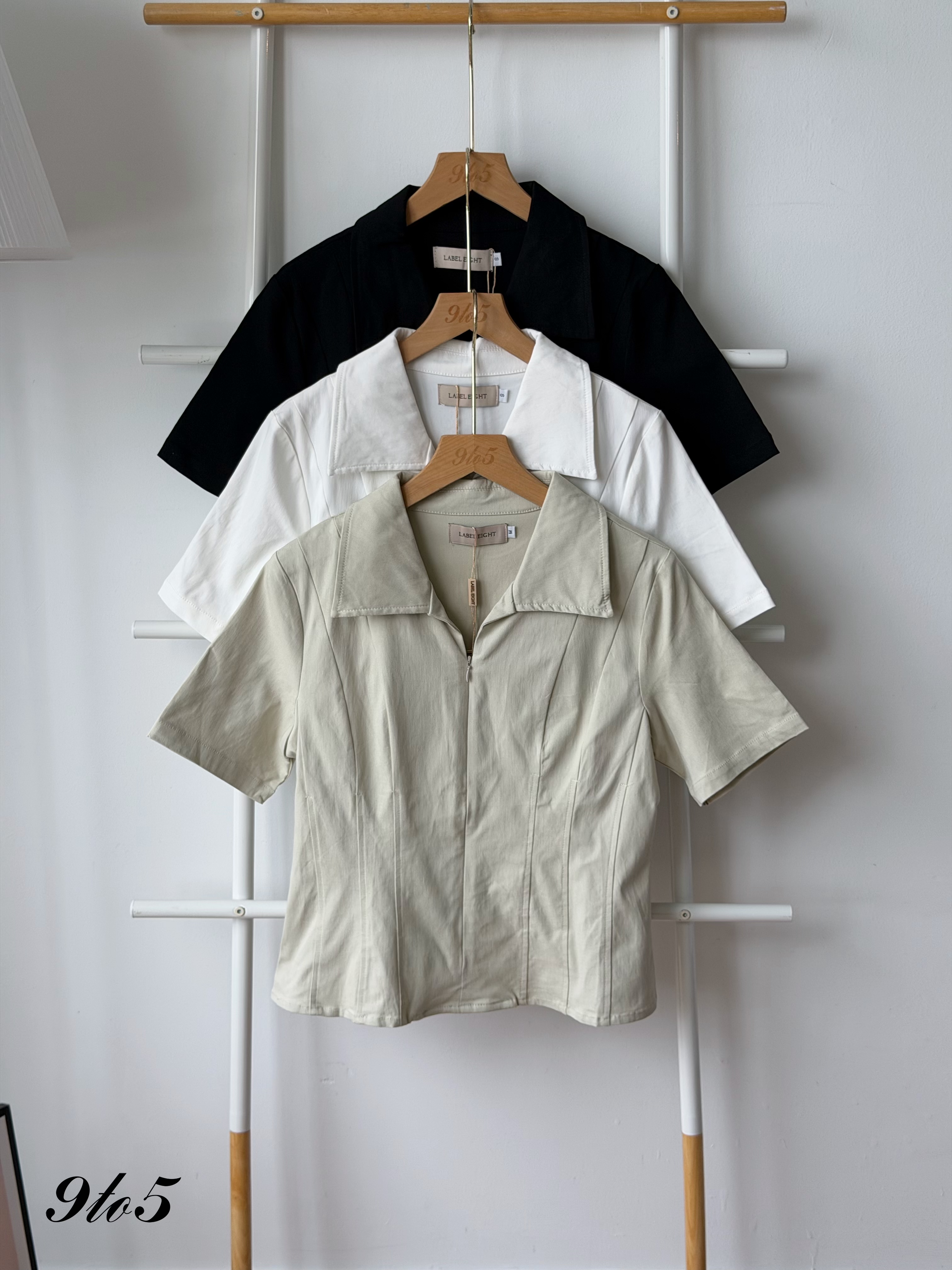T4520 Zipped Waisted Shirt - 3 Colors