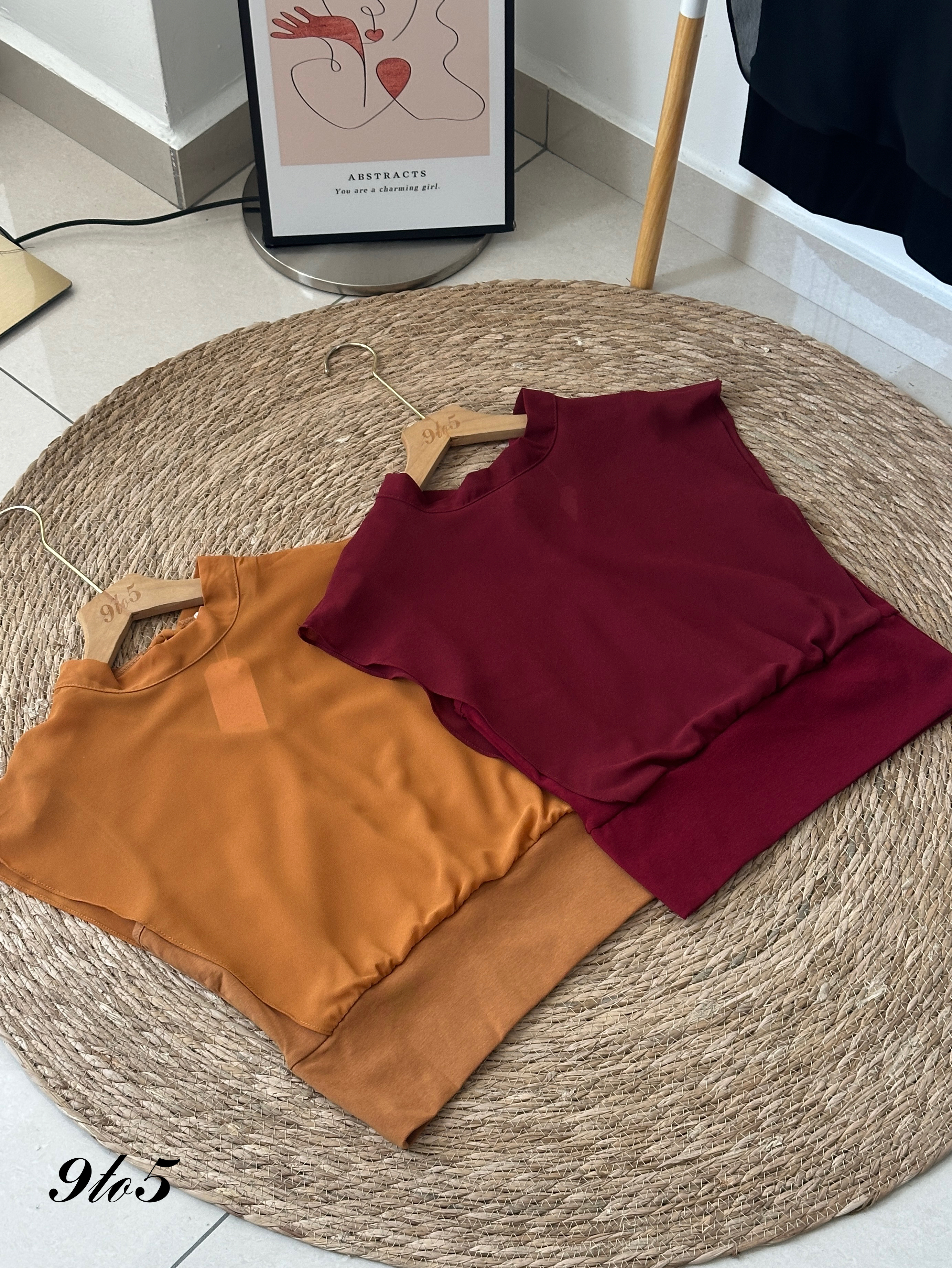 T3988 Fake Two-Piece Top - 3 Colors 