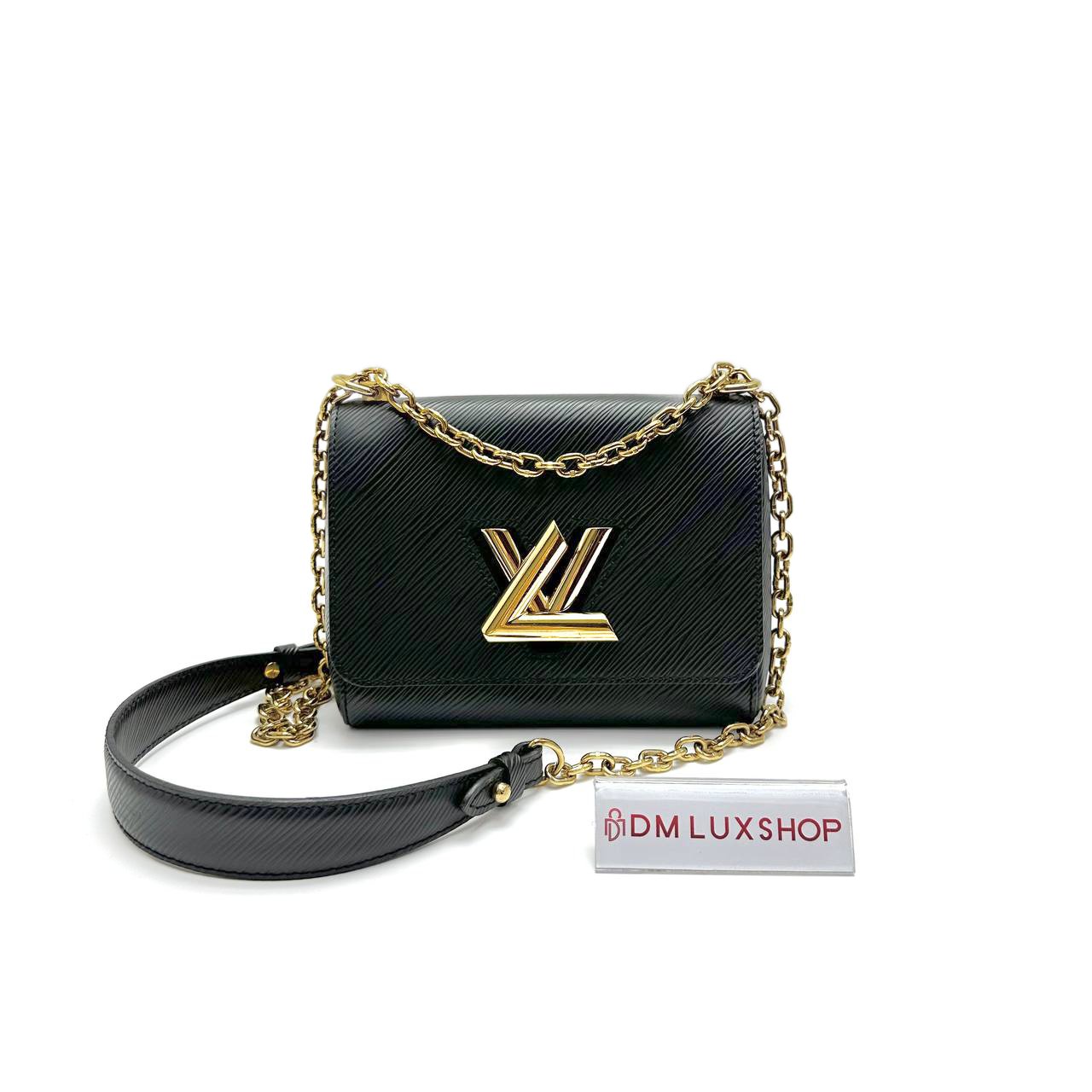 LV Black Epi Twist PM GHW