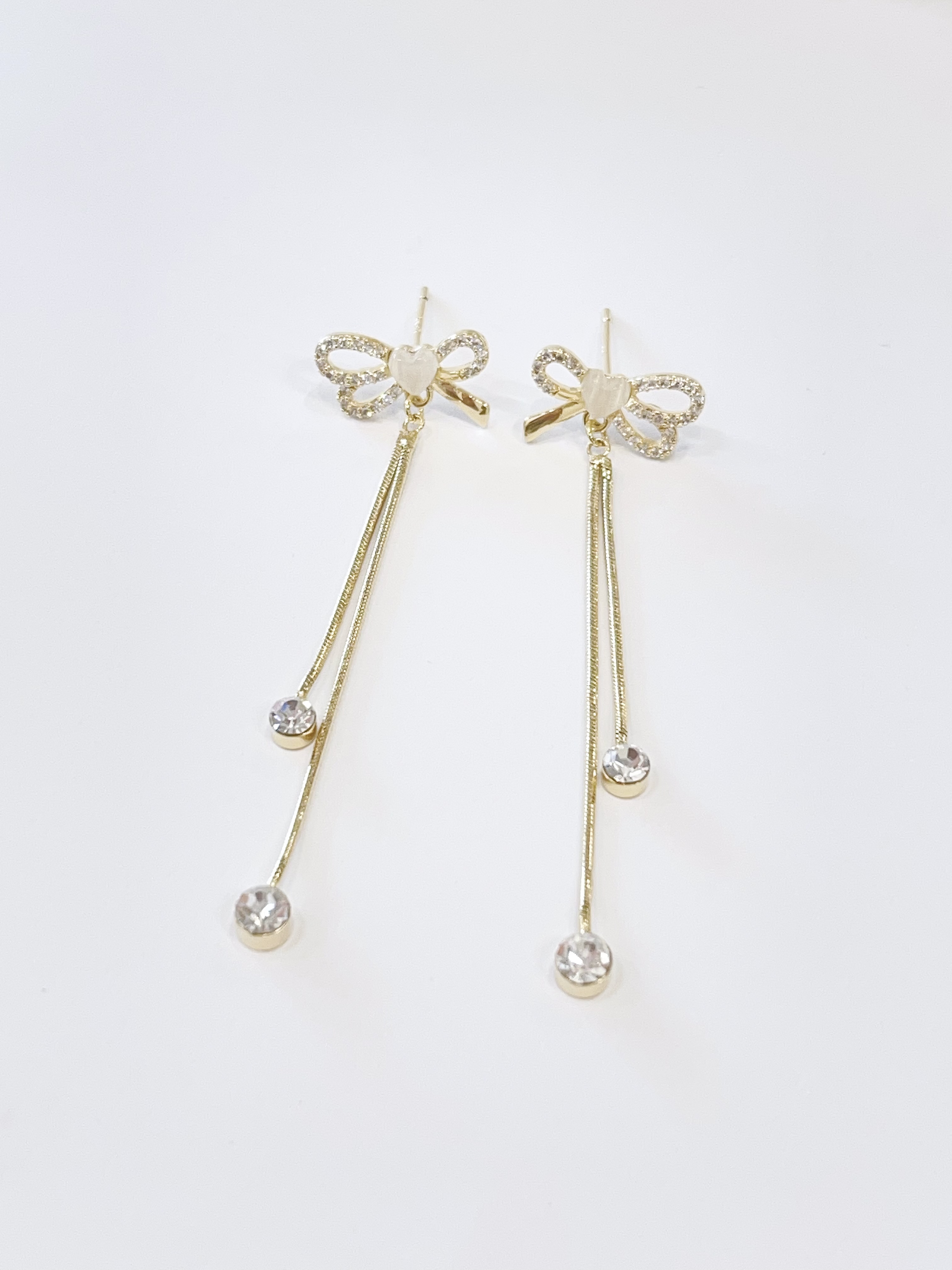 小可爱蝴蝶结流苏耳环