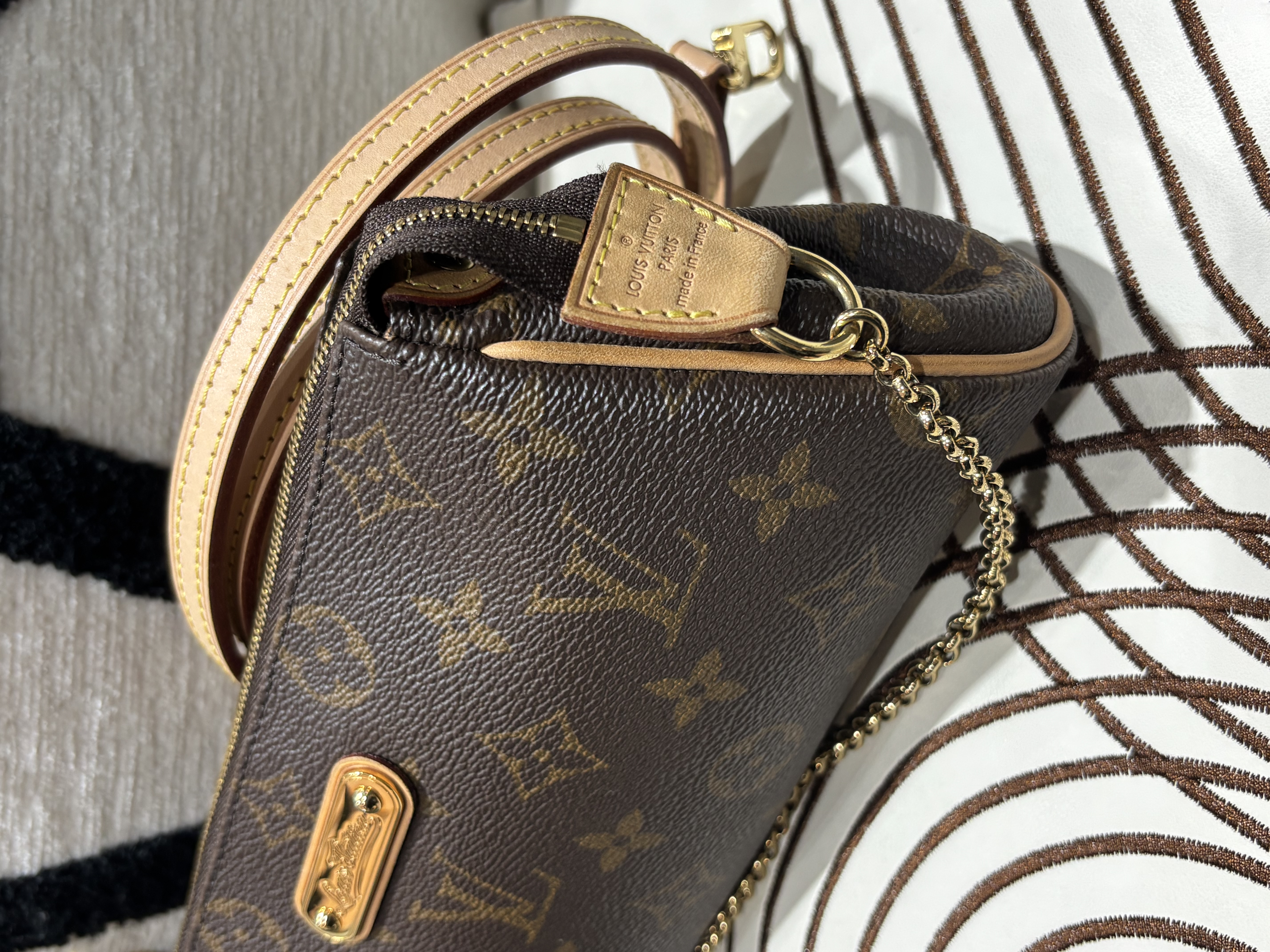 Lv Eva 2 way bag monogram Louis Vuitton M95567 100%Authentic, 98%New ✅Strap ✅Dust bag