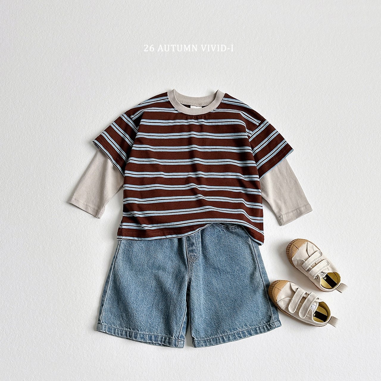 Vivid | Multi-stripe double tee