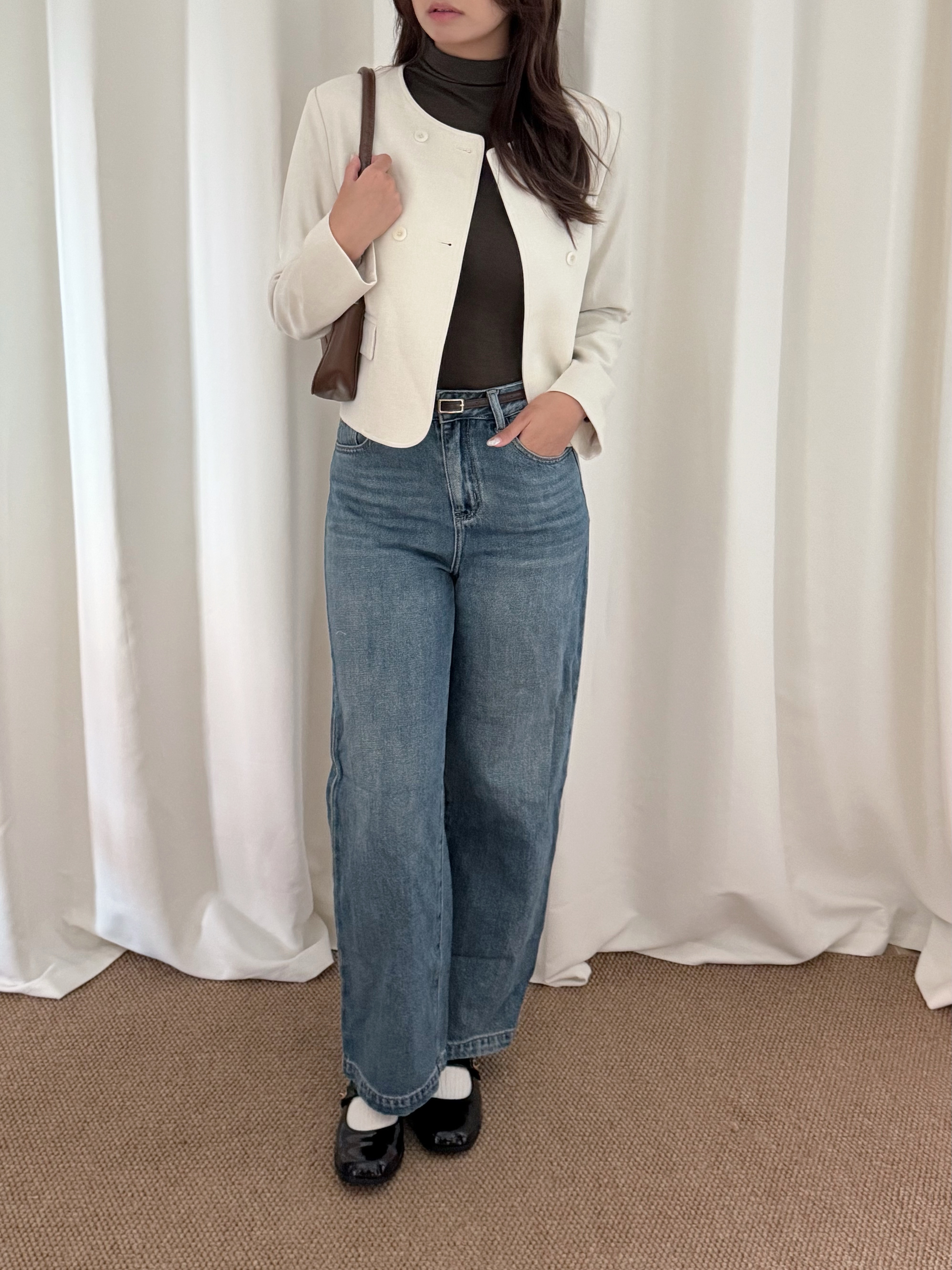 極簡氣質西裝短外套(兩色入)